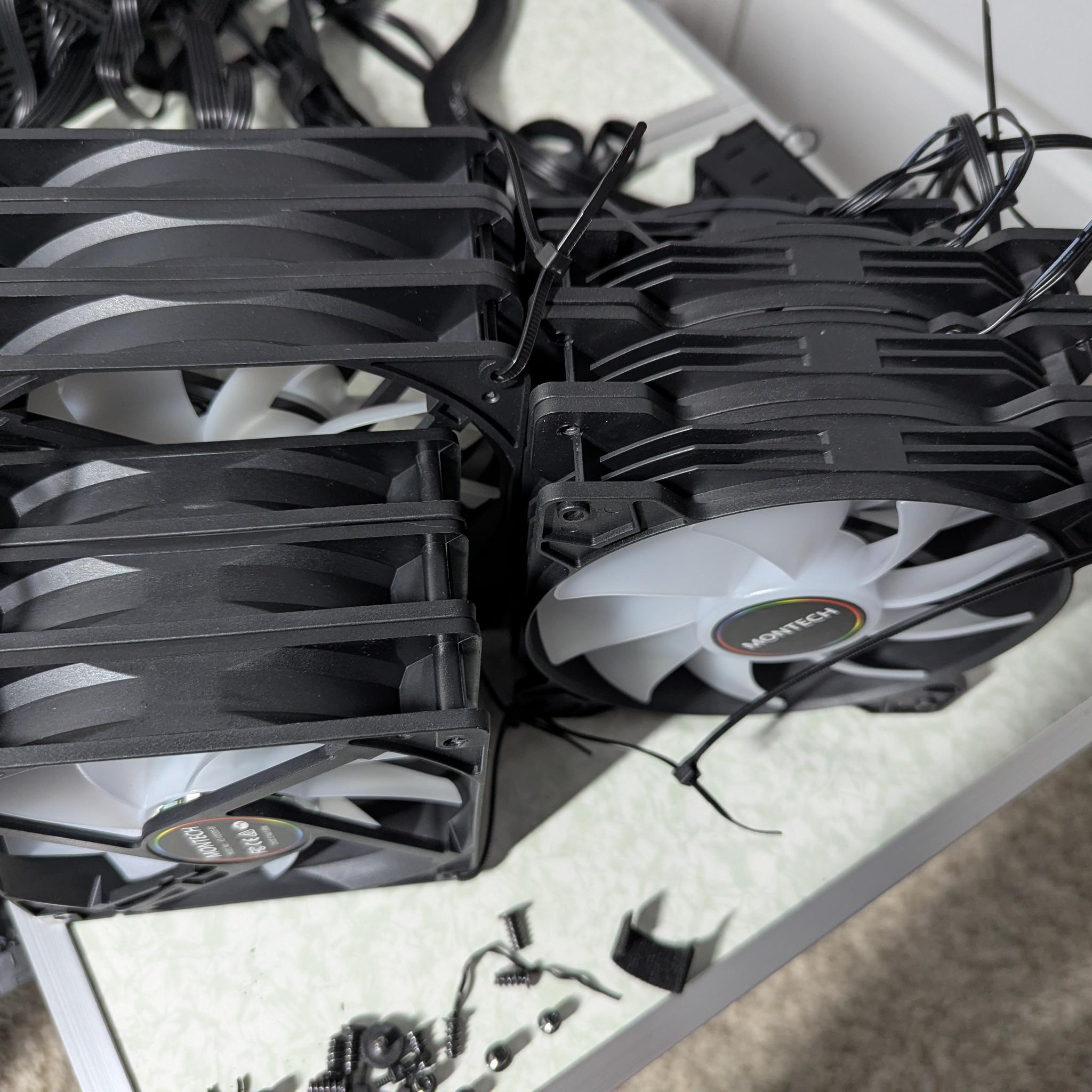 10 Montech Backlit Non PWM Fans (New)