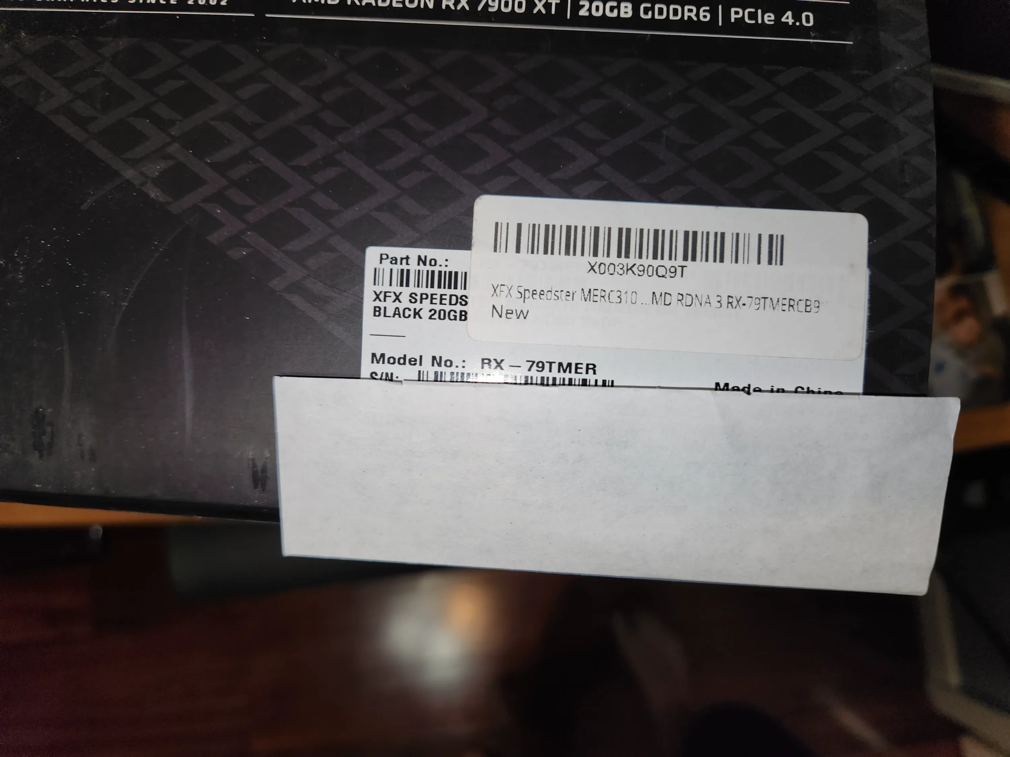 AMD RX 7900xt  XFX Black