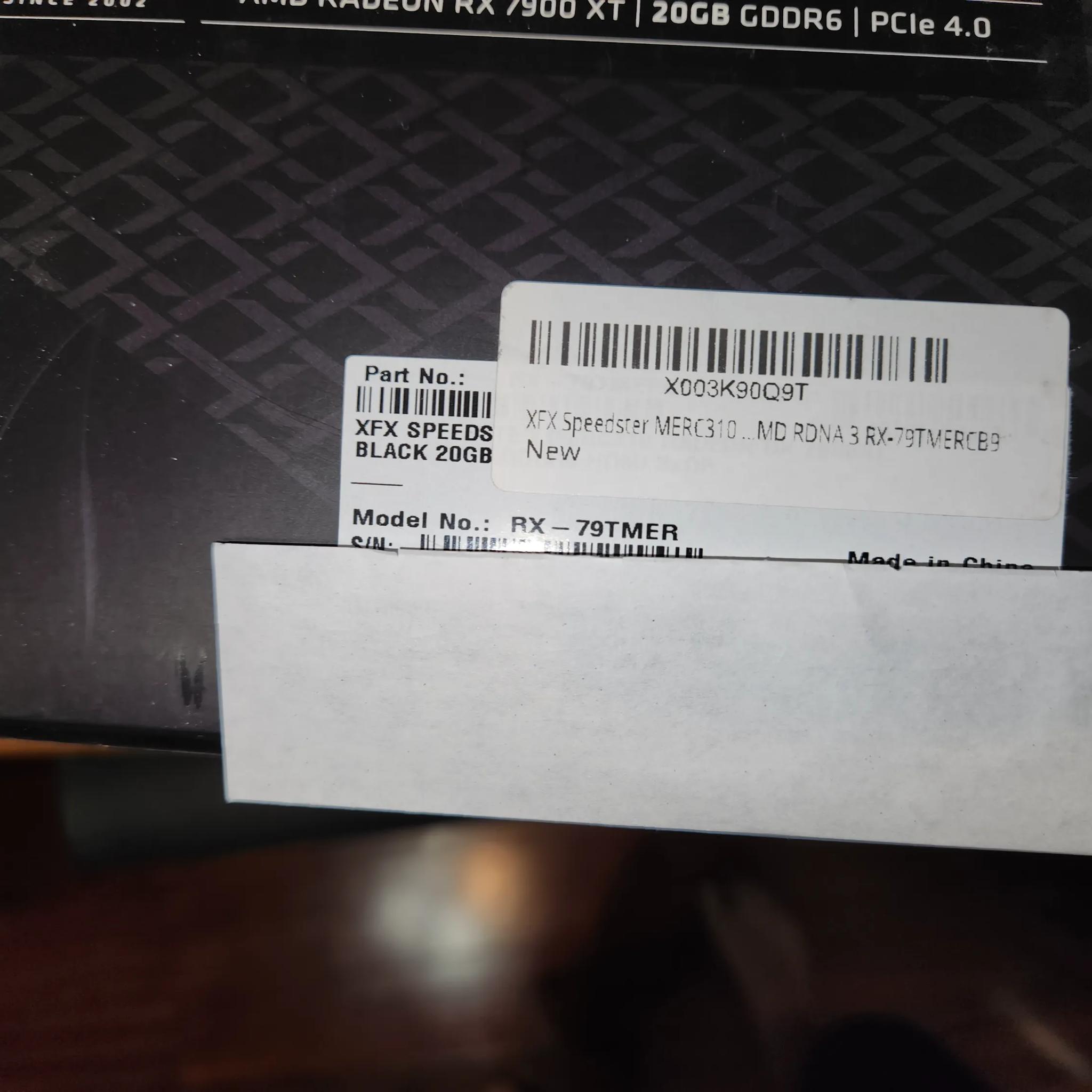 AMD RX 7900xt  XFX Black