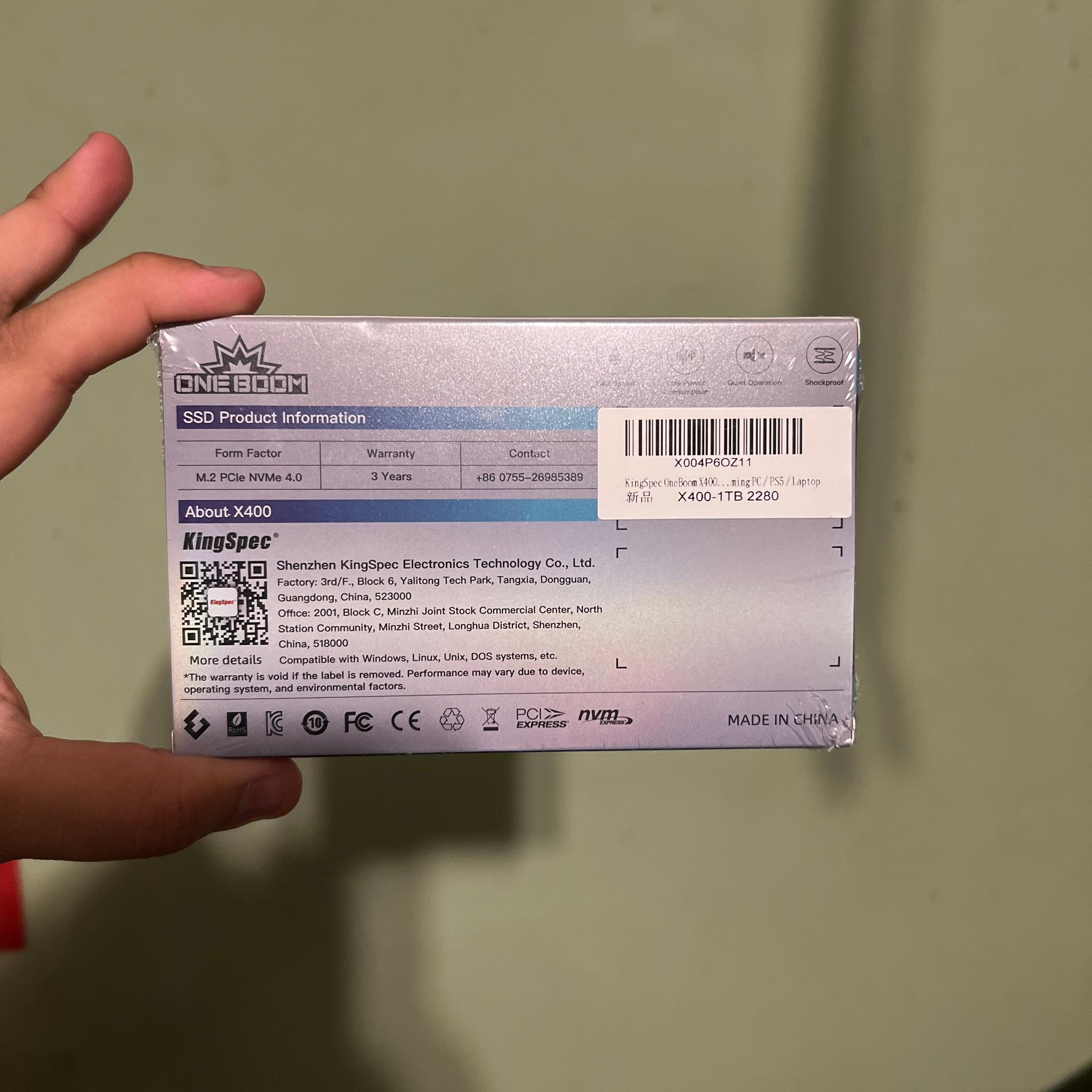 Kingspec OneBoom X400 1TB GEN4 NVME SSD