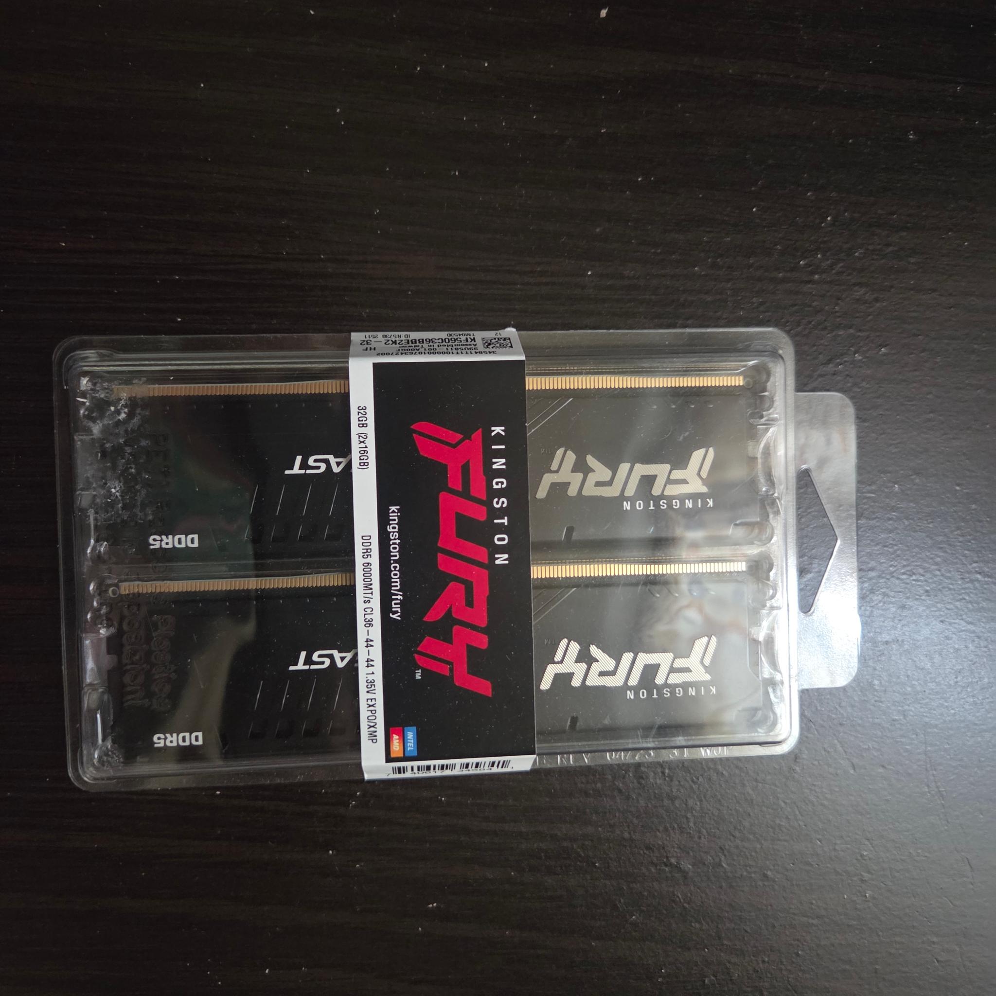 Kingston Fury 32g DDR5 6000M/Ts CL36