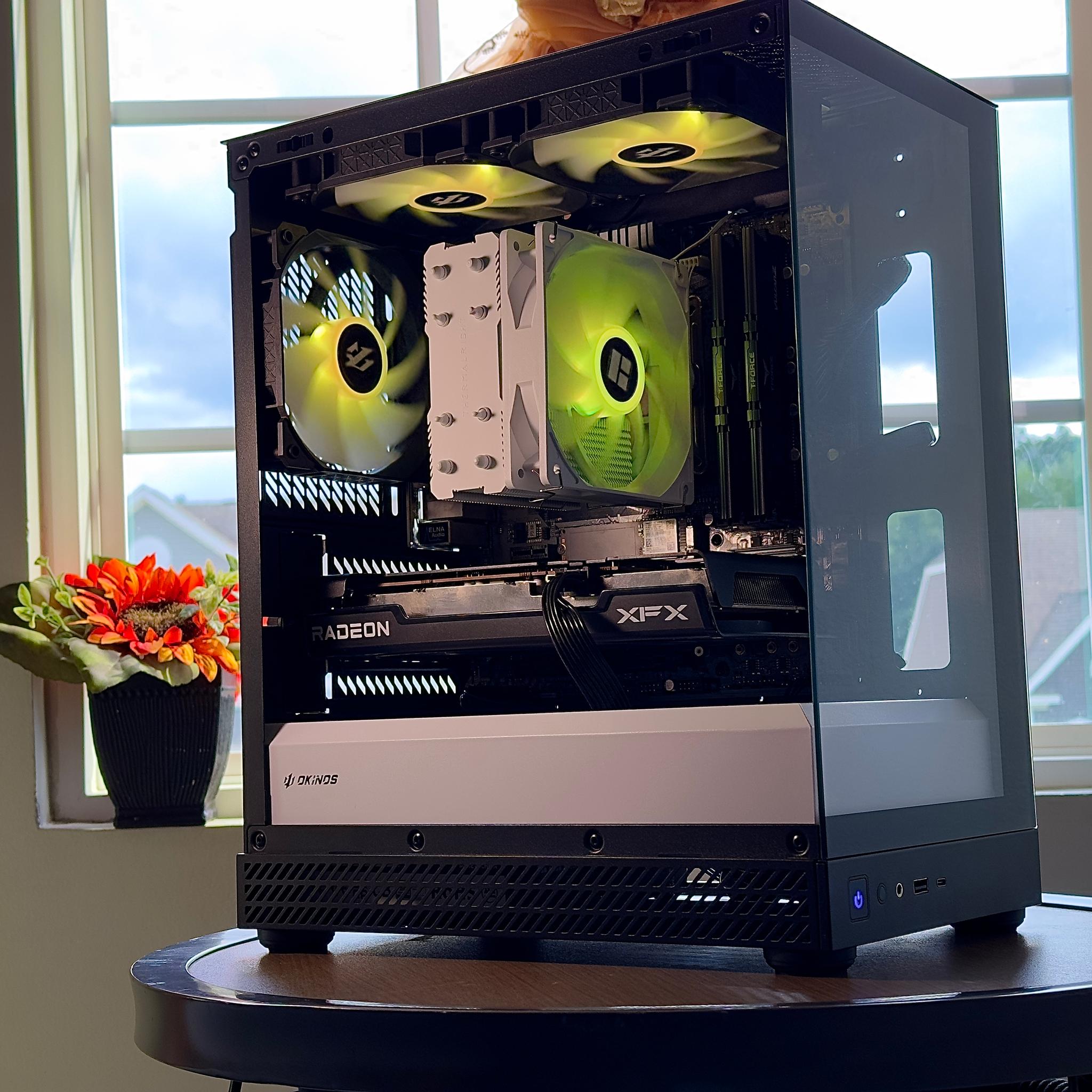 🤍🖤Custom Gaming PC🖤🤍 | RX 6600 | Ryzen 5 5600x | 16GB (3200hz) | WiFi | Windows 11