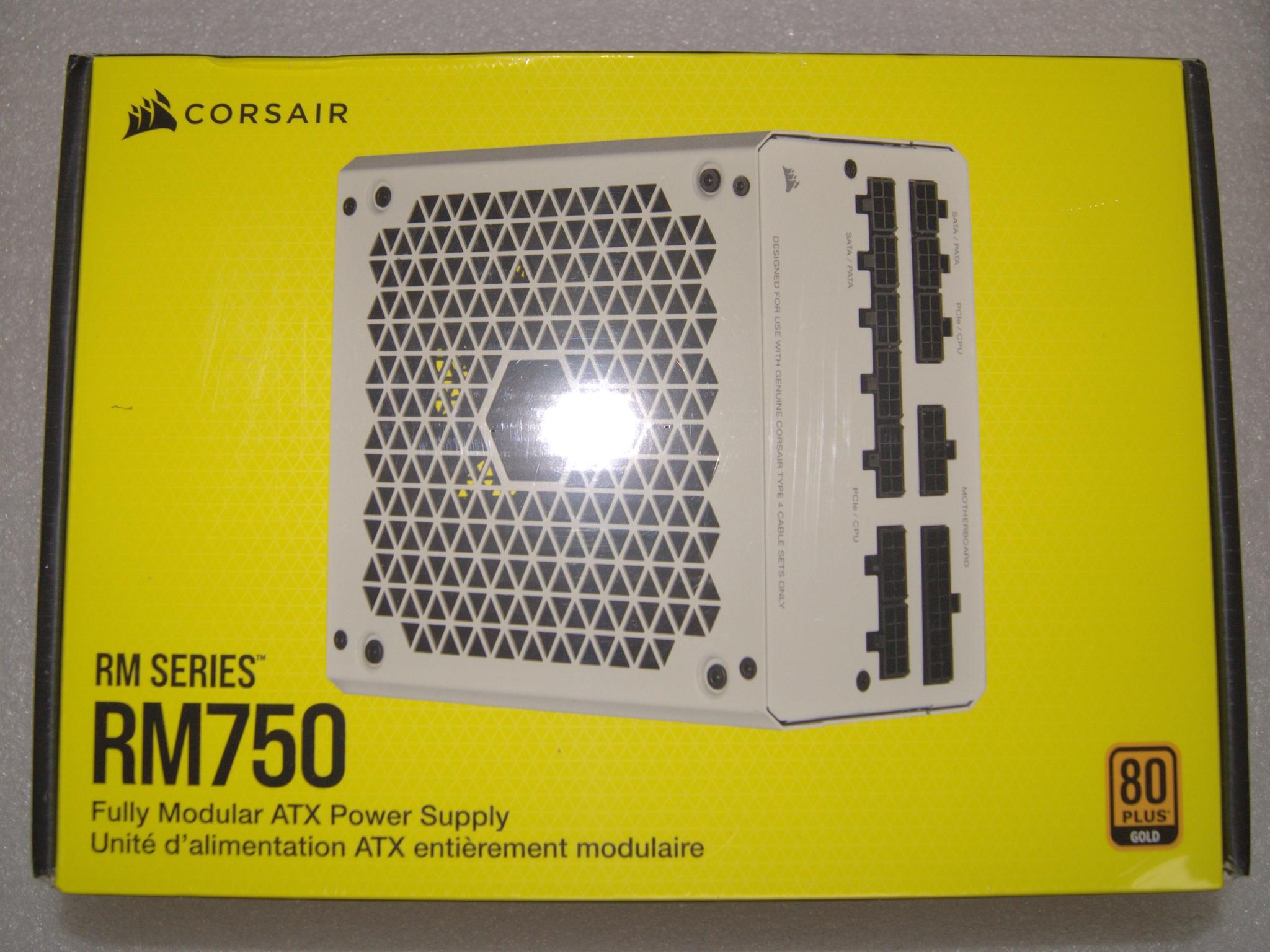 Corsair RM750 750 Watt 80 Plus Gold ATX Fully Modular Power Supply - White