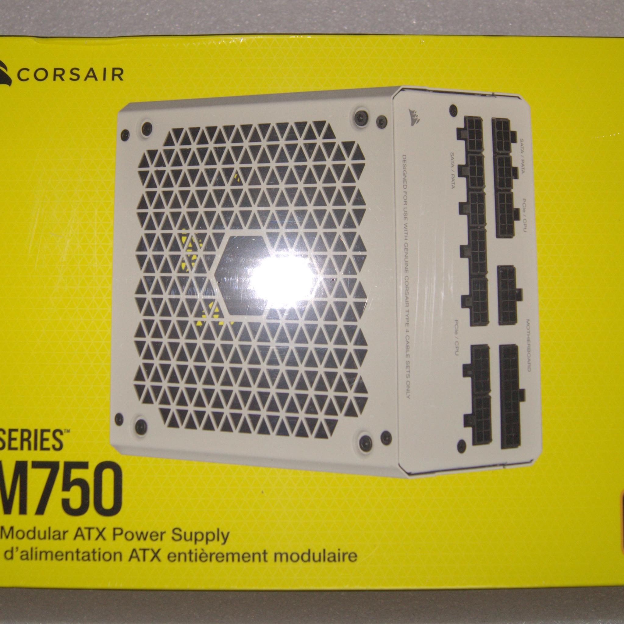 Corsair RM750 750 Watt 80 Plus Gold ATX Fully Modular Power Supply - White