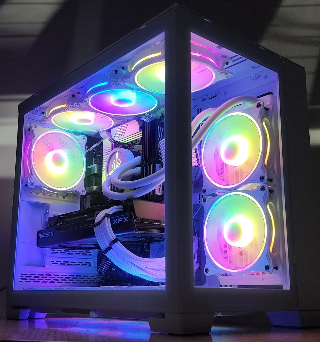 Gaming PC Ryzen 7 5700X 32GB RAM 1TB SSD RX 7700 XT 12GB Windows 11 Computer