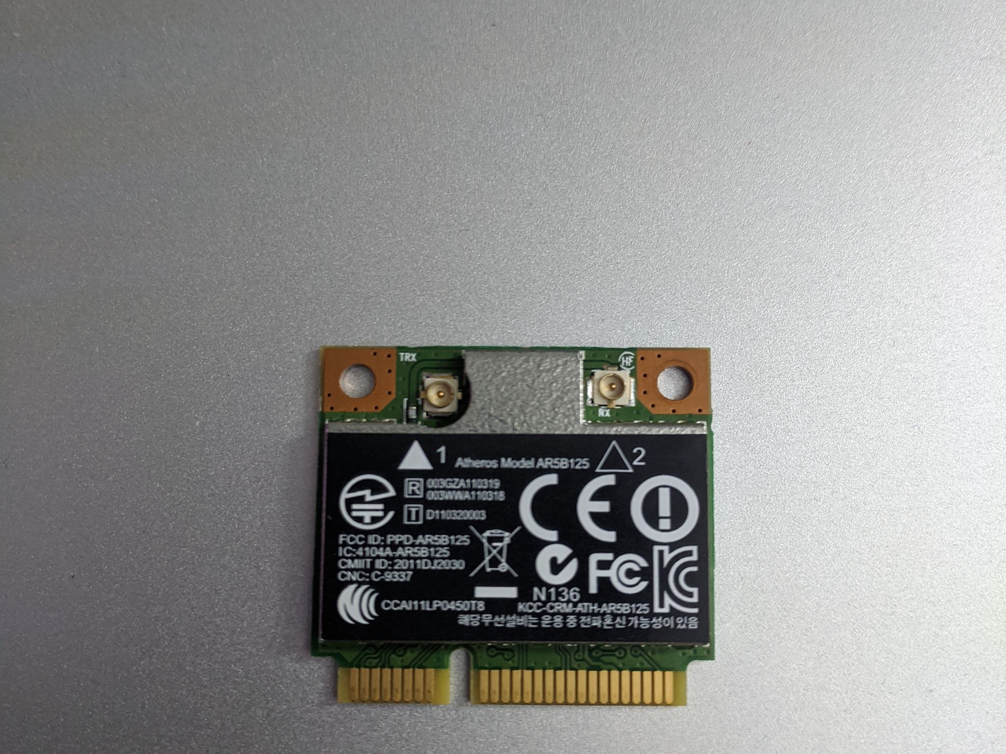 Atheros AR5B125 WiFi PCI-E