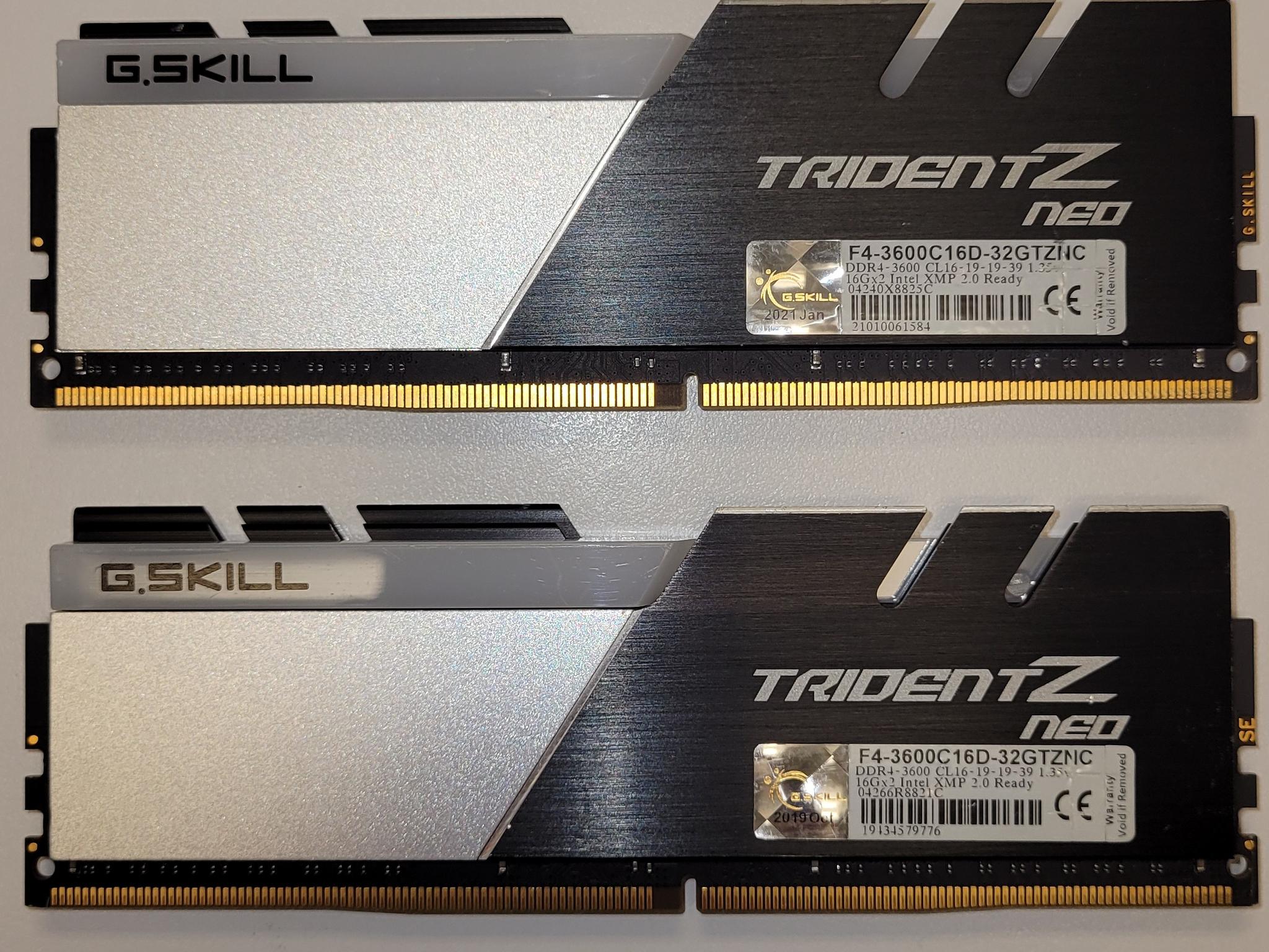 G.SKILL Trident Z Neo, DDR4, 32GB (2 x 16GB), CL16
