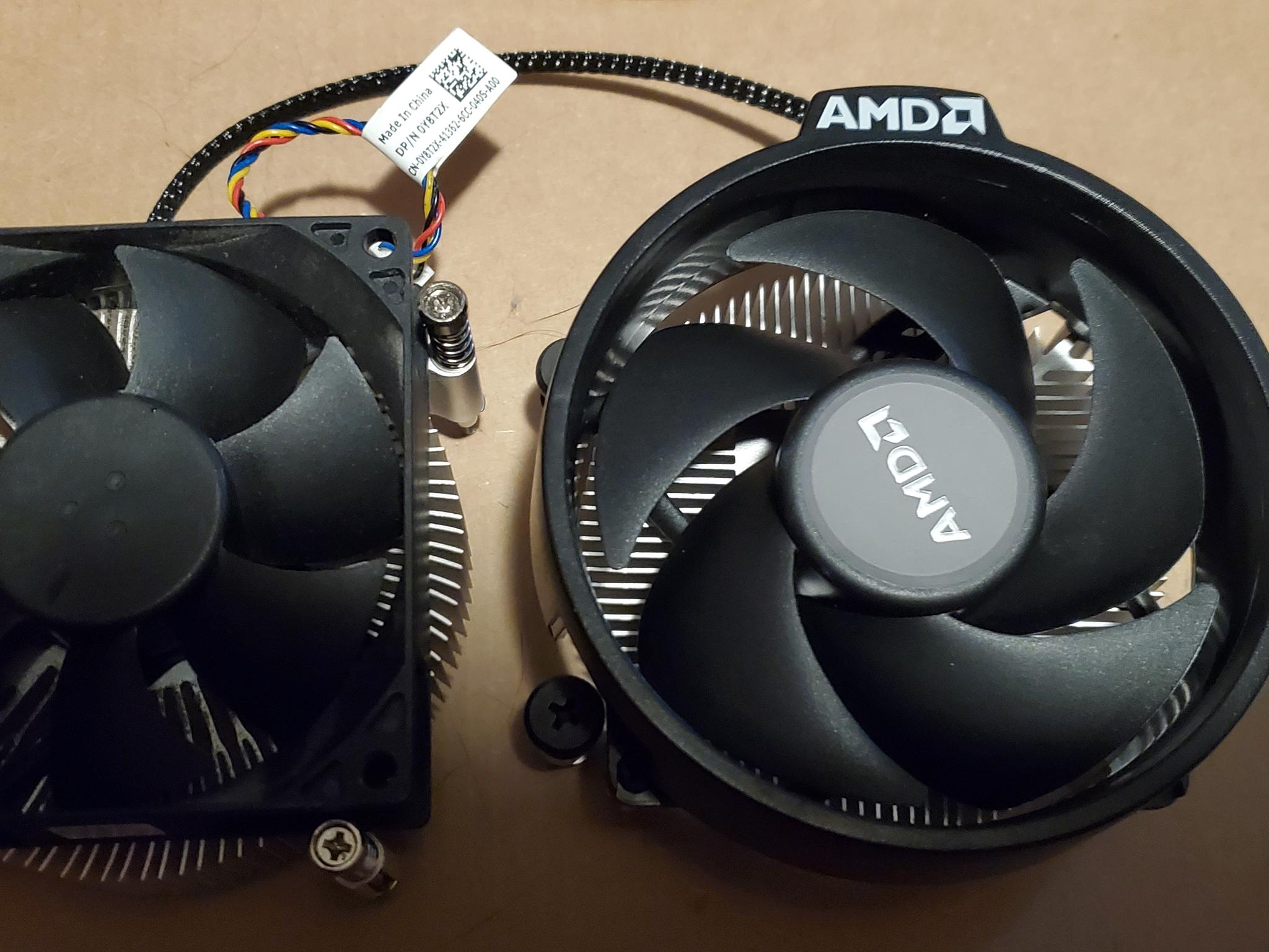 2for1 cpu coolers Dell intel and AMD stock coolers