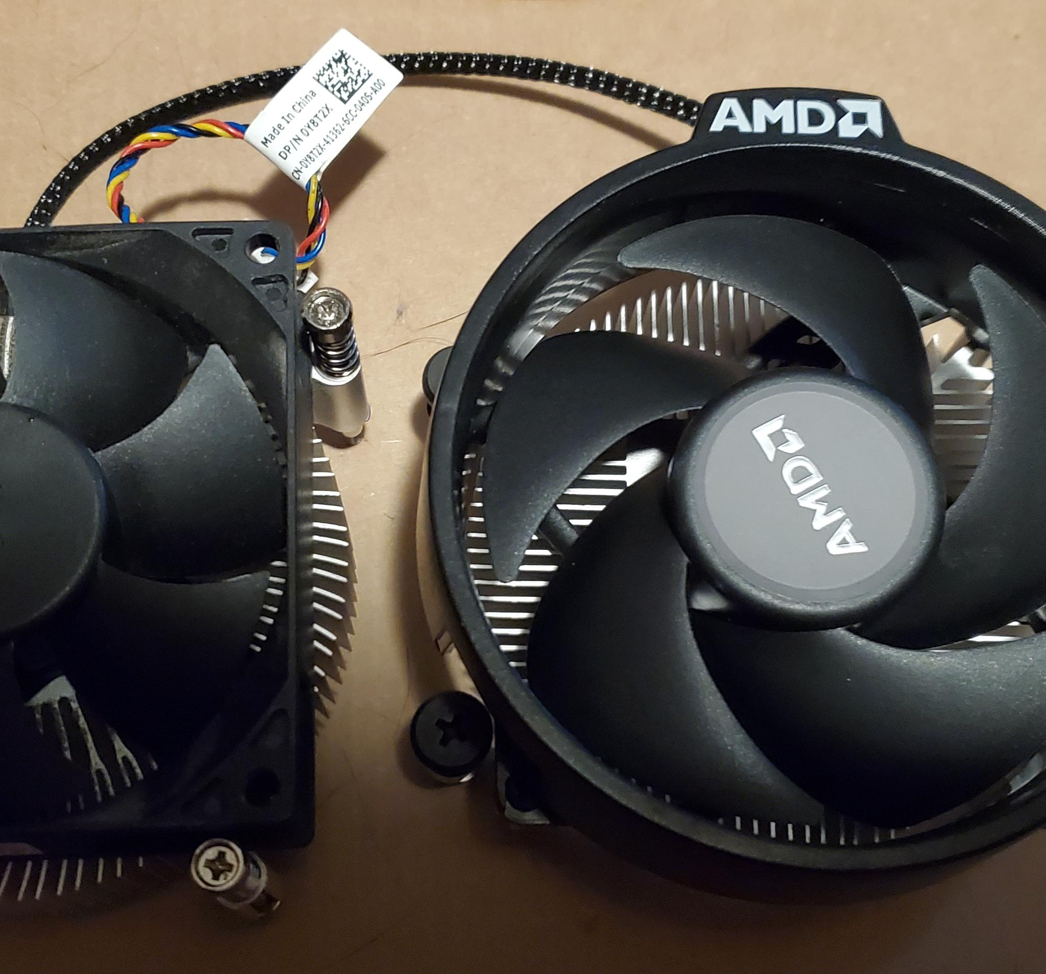 2for1 cpu coolers Dell intel and AMD stock coolers
