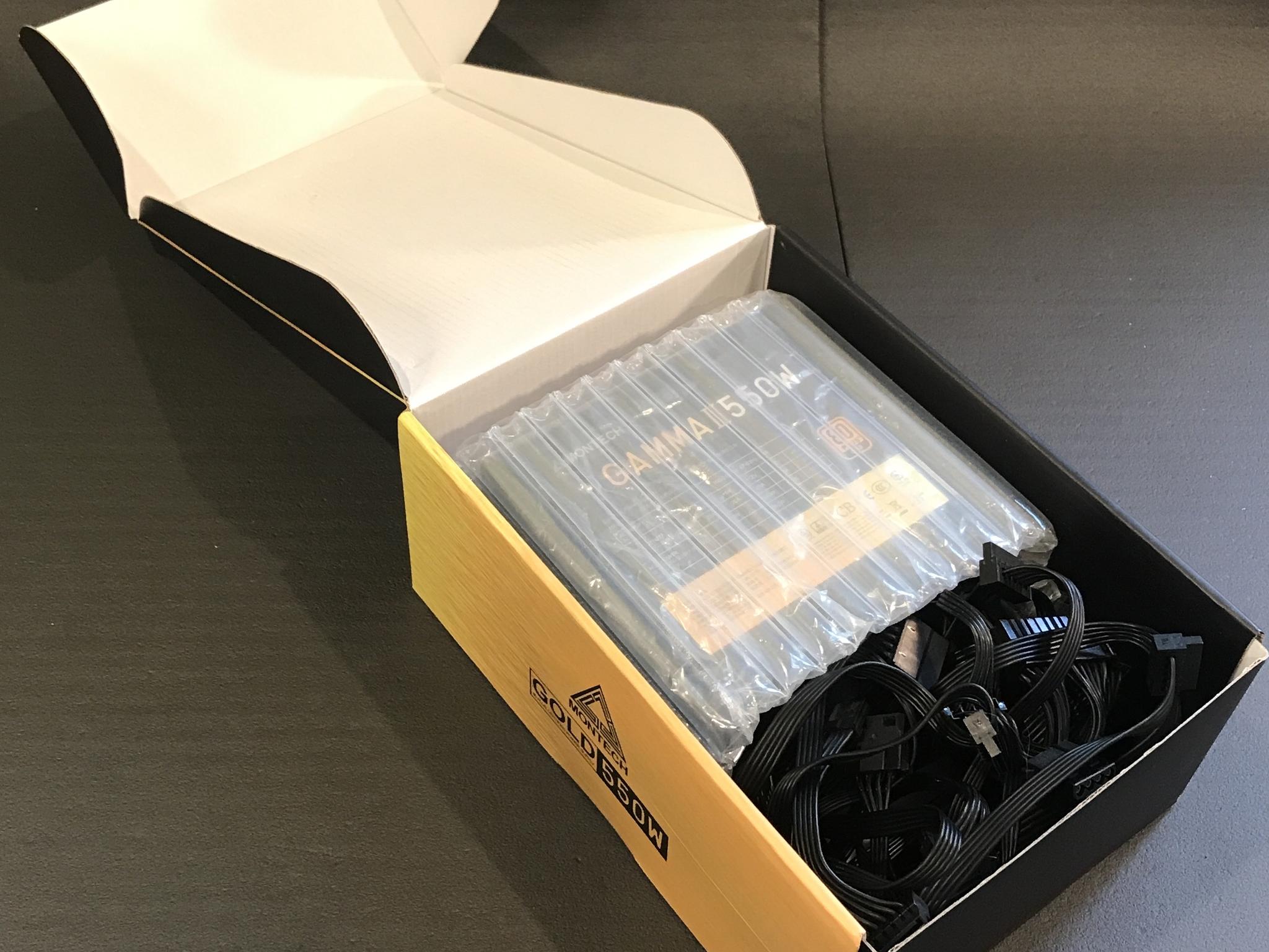 Used black Montech 550 W 80+ Gold Certified ATX Power Supply