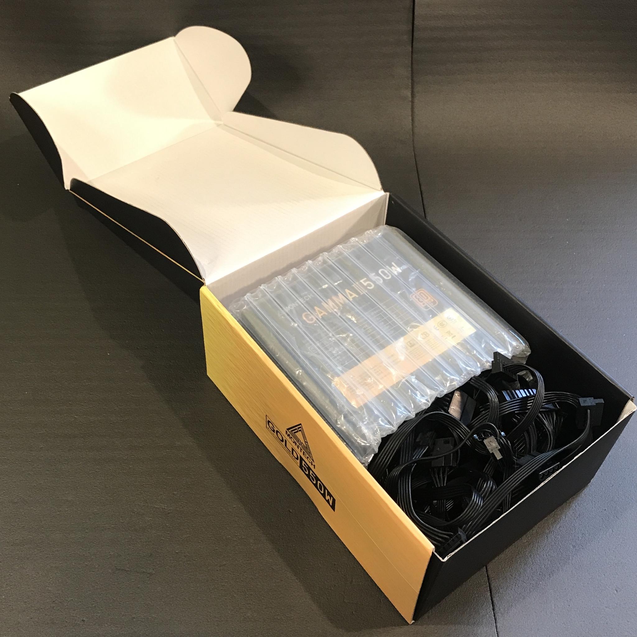 Used black Montech 550 W 80+ Gold Certified ATX Power Supply