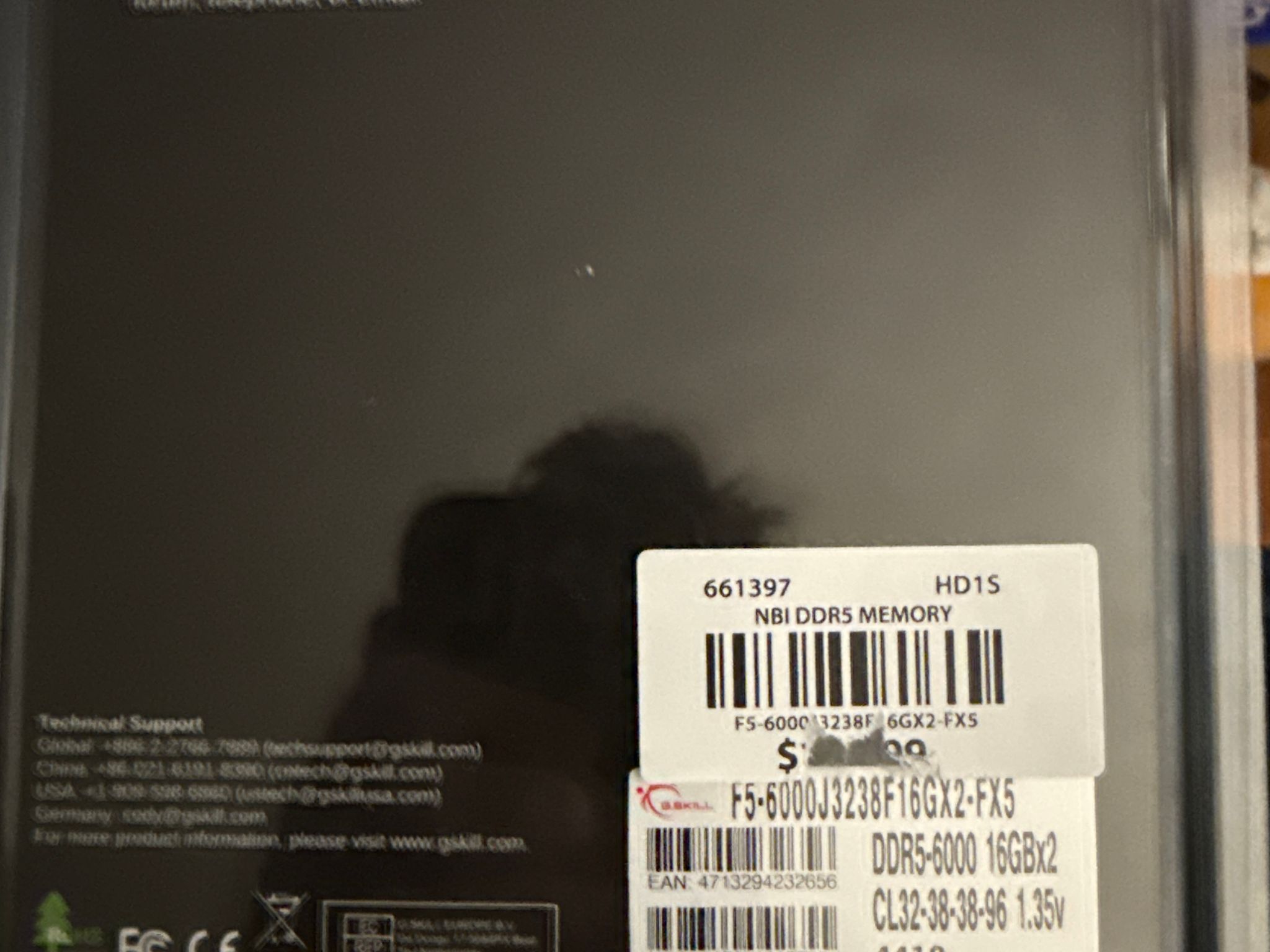32GB G.Skill Flare Ddr5-6000 cl32 new in box