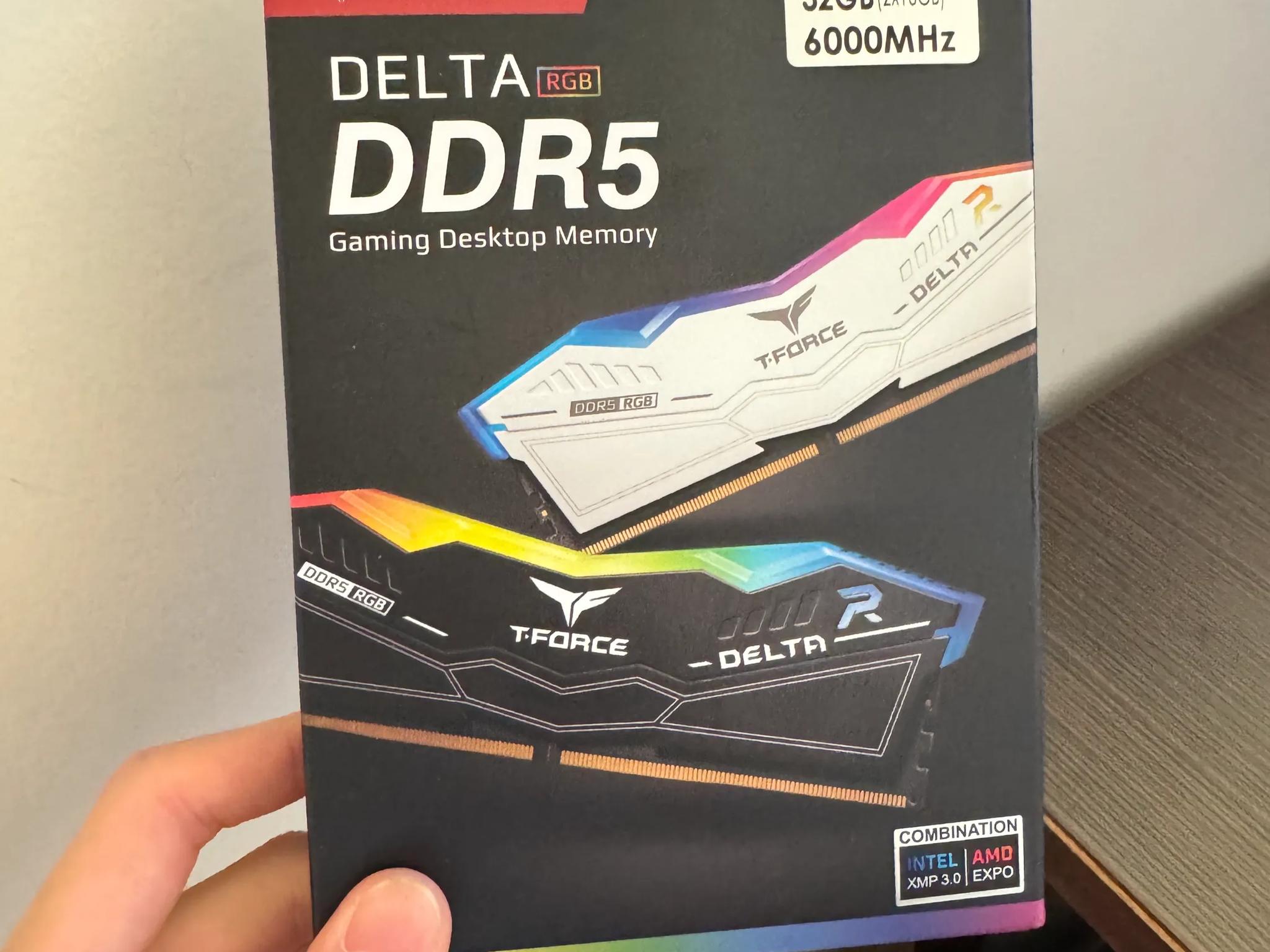 TEAMGROUP T-FORCE DELTA RGB DDR5 Ram 32GB (2x16GB) 6000MHz CL30-36-36-76 (Intel XMP 3.0, AMD EXPO)