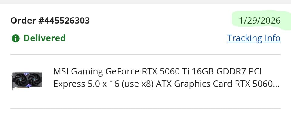 MSI GeForce RTX 5060 Ti GAMING 16G