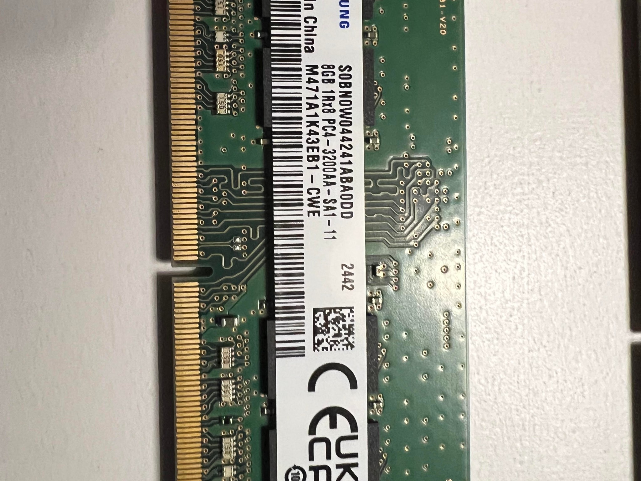 Samsung 8GB (2x) DDR4  Laptop RAM Memory