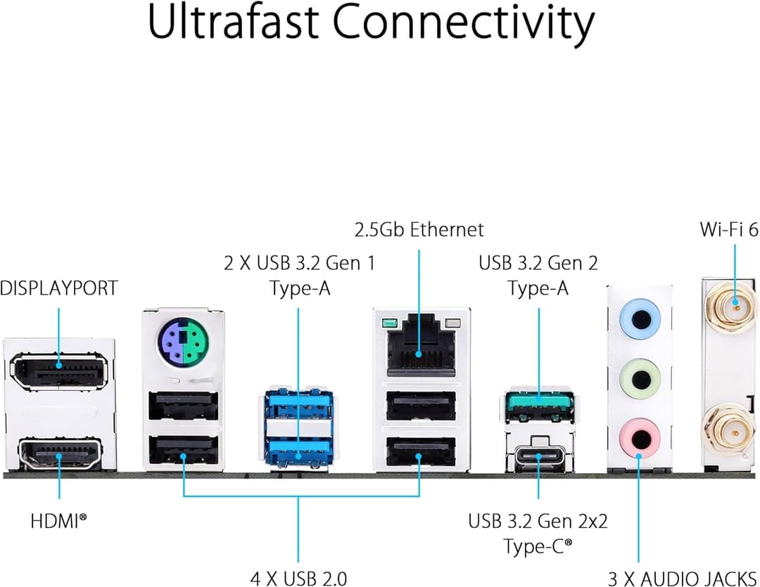 ASUS PRIME Z790-P WIFI D4 Intel LGA 1700 Z790 ATX M.2 Desktop Motherboard A