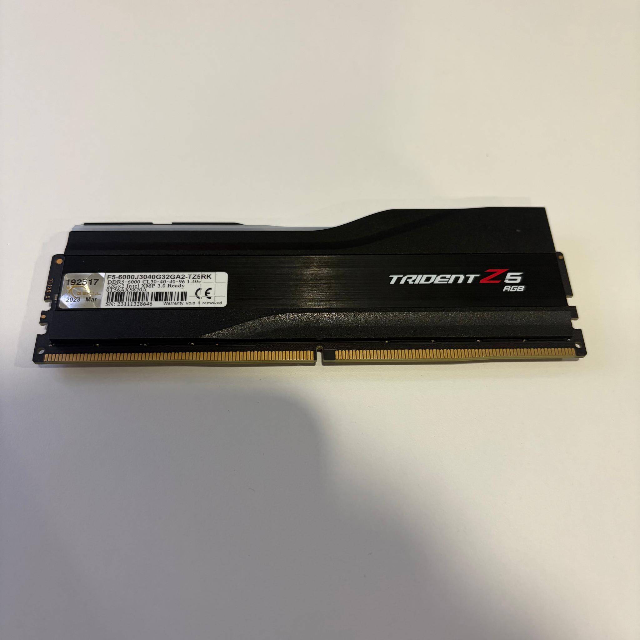 G.SKILL - Trident Z5 RGB 32GB (1x32GB) DDR5 6000MHz RAM *Not Working*