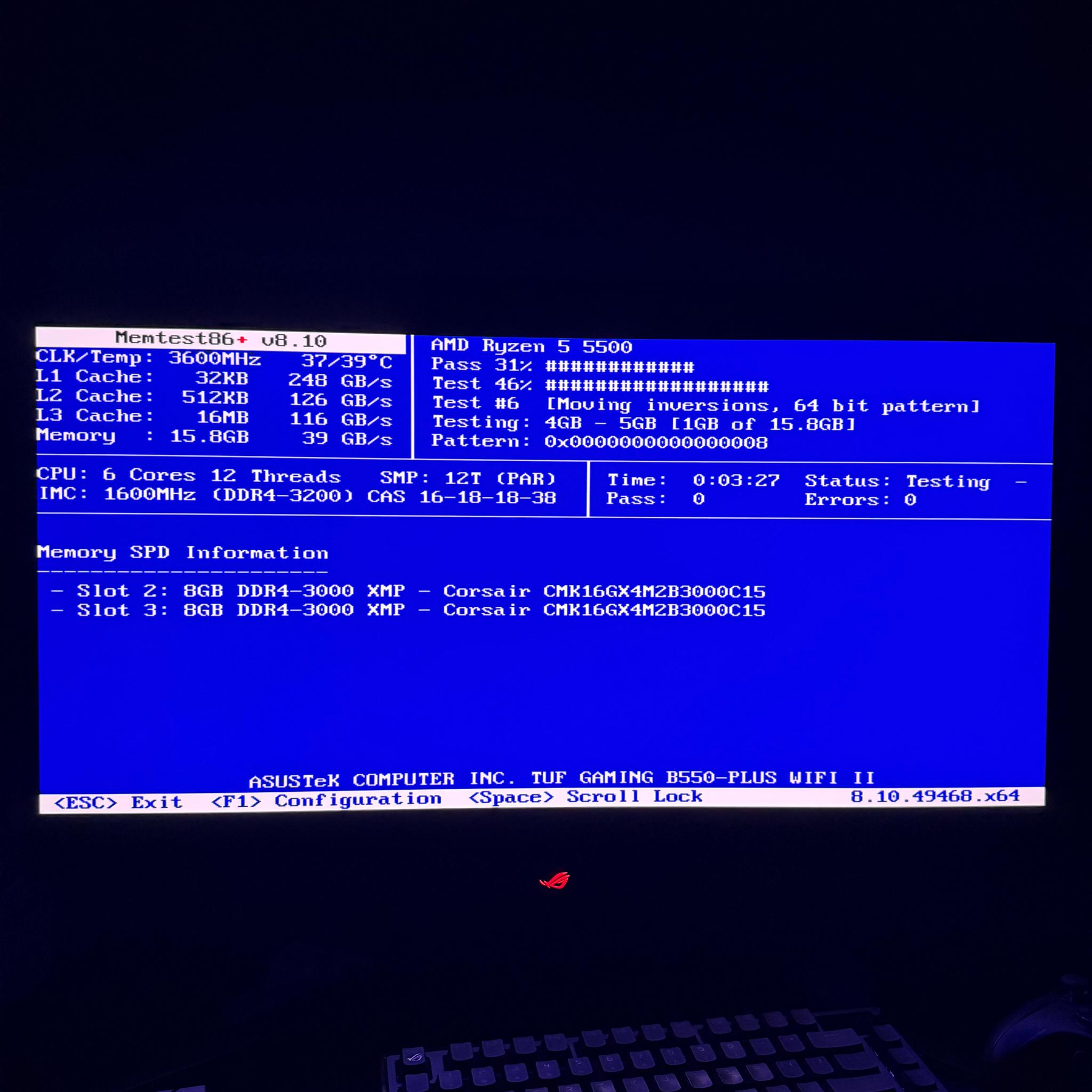 ROG Gaming PC | Ryzen 5 5500 | RX 5700 XT 8GB | 16GB RAM | ASUS TUF WiFi | 360mm LCD AIO