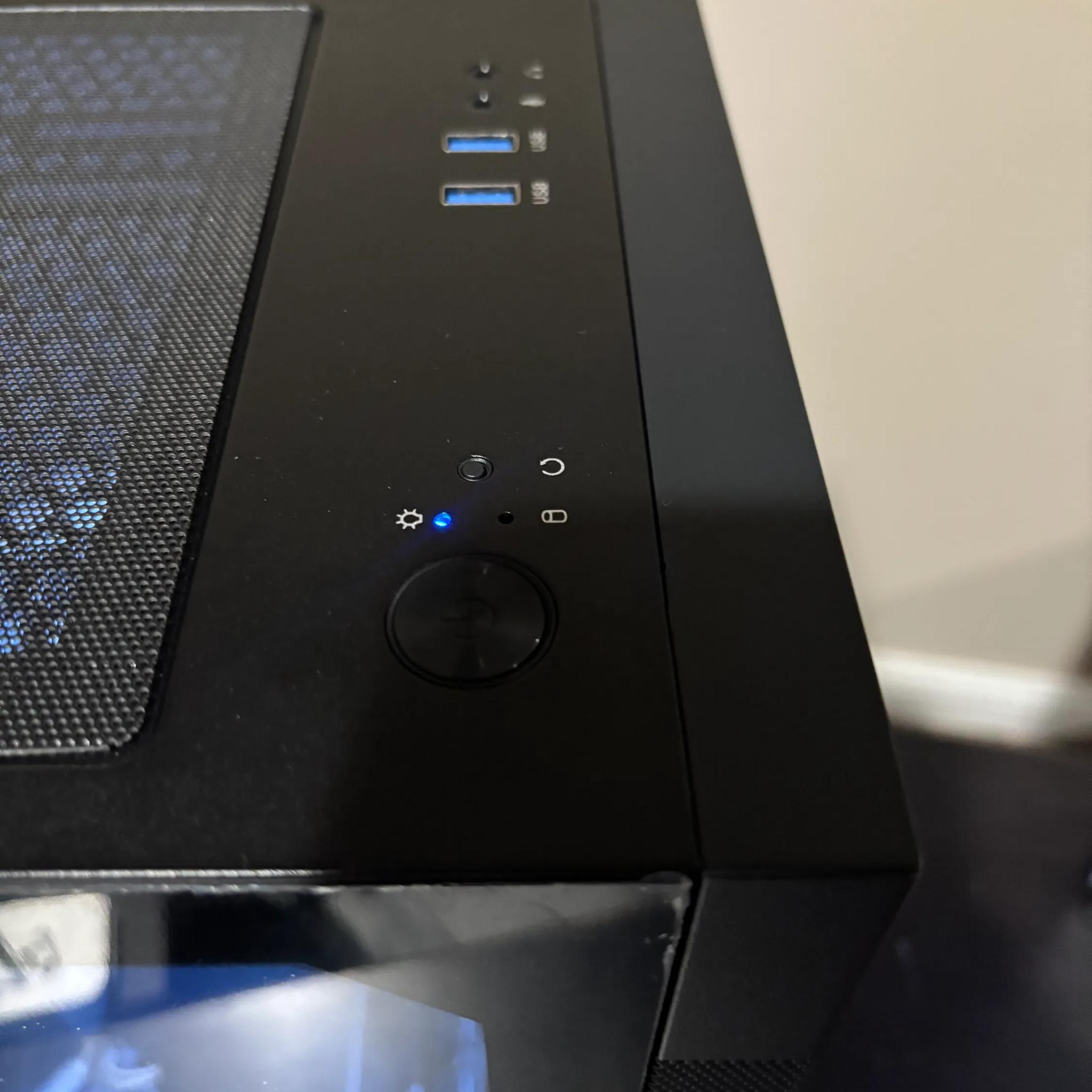 White and Black Gaming PC