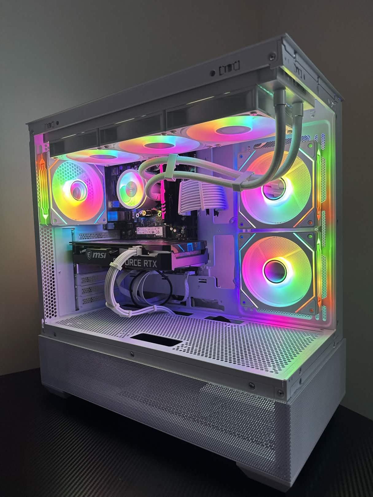 ❄️ White Aesthetic Gaming PC – RTX 3060 Ti | Ryzen 5 3600 | 16GB RAM | 1TB SSD