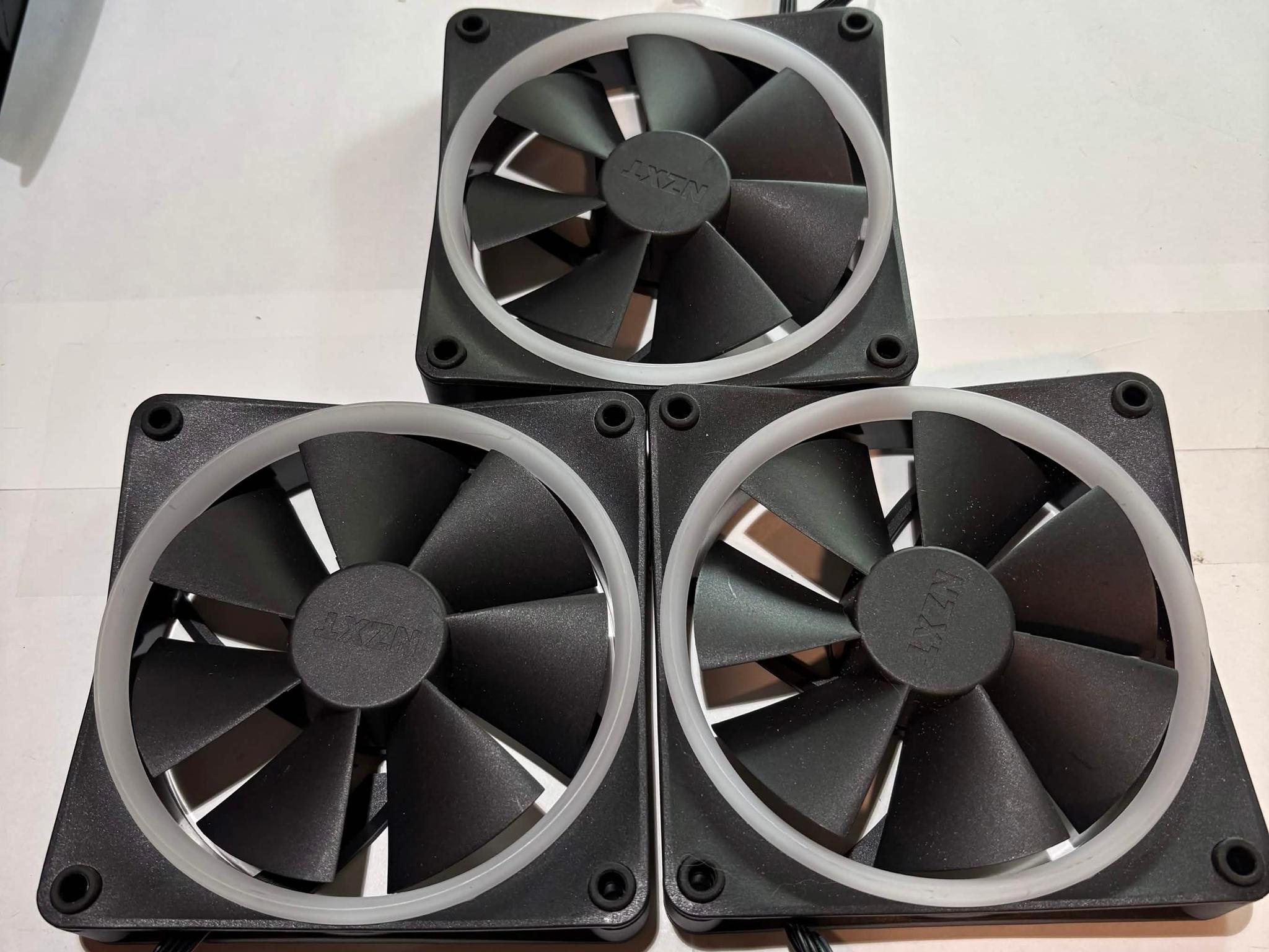 NZXT F120 RGB Core 120mm PWM ARGB Fans - 3 Pack