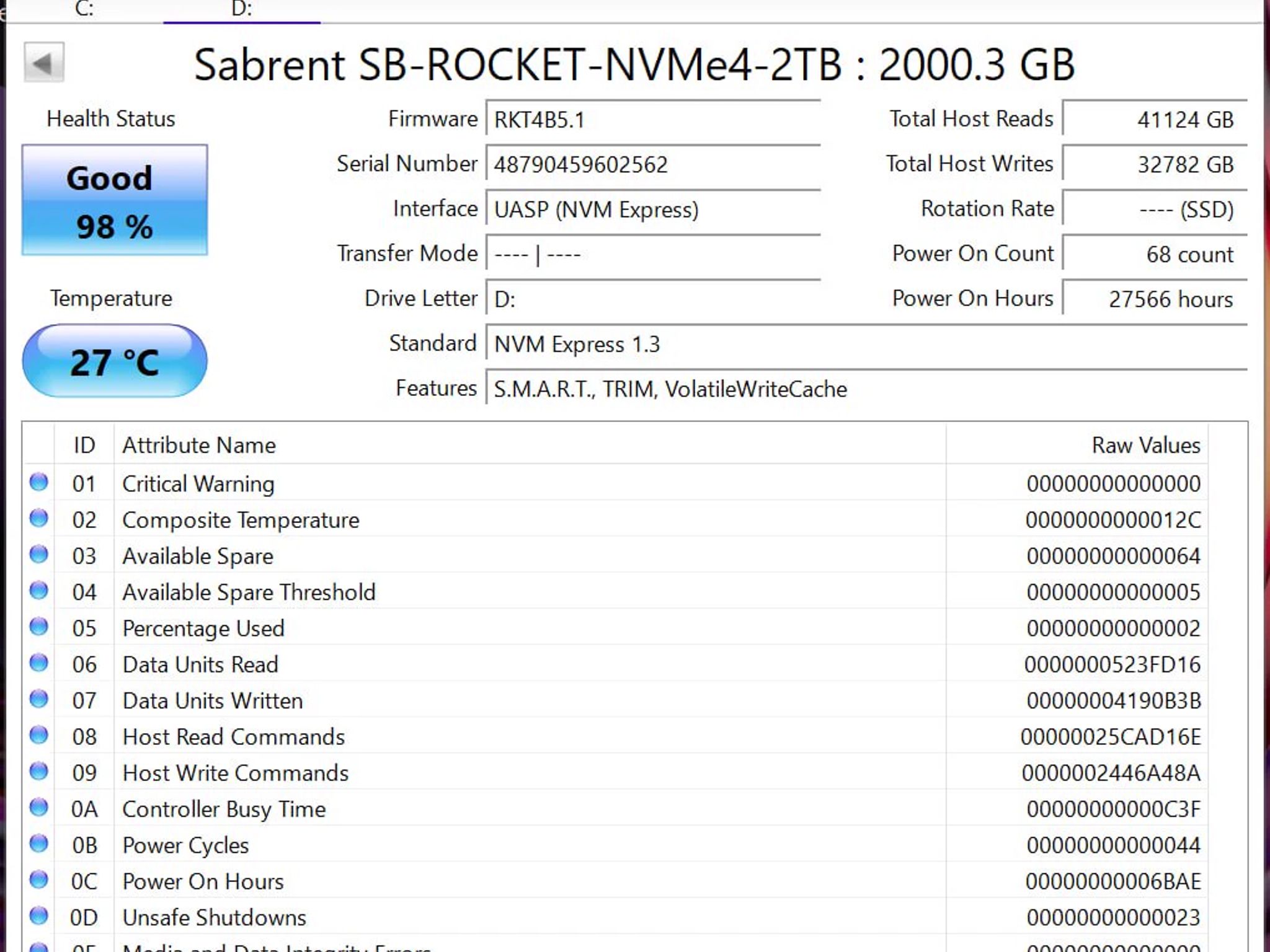Sabrent Rocket NVMe 4.0 2TB SSD