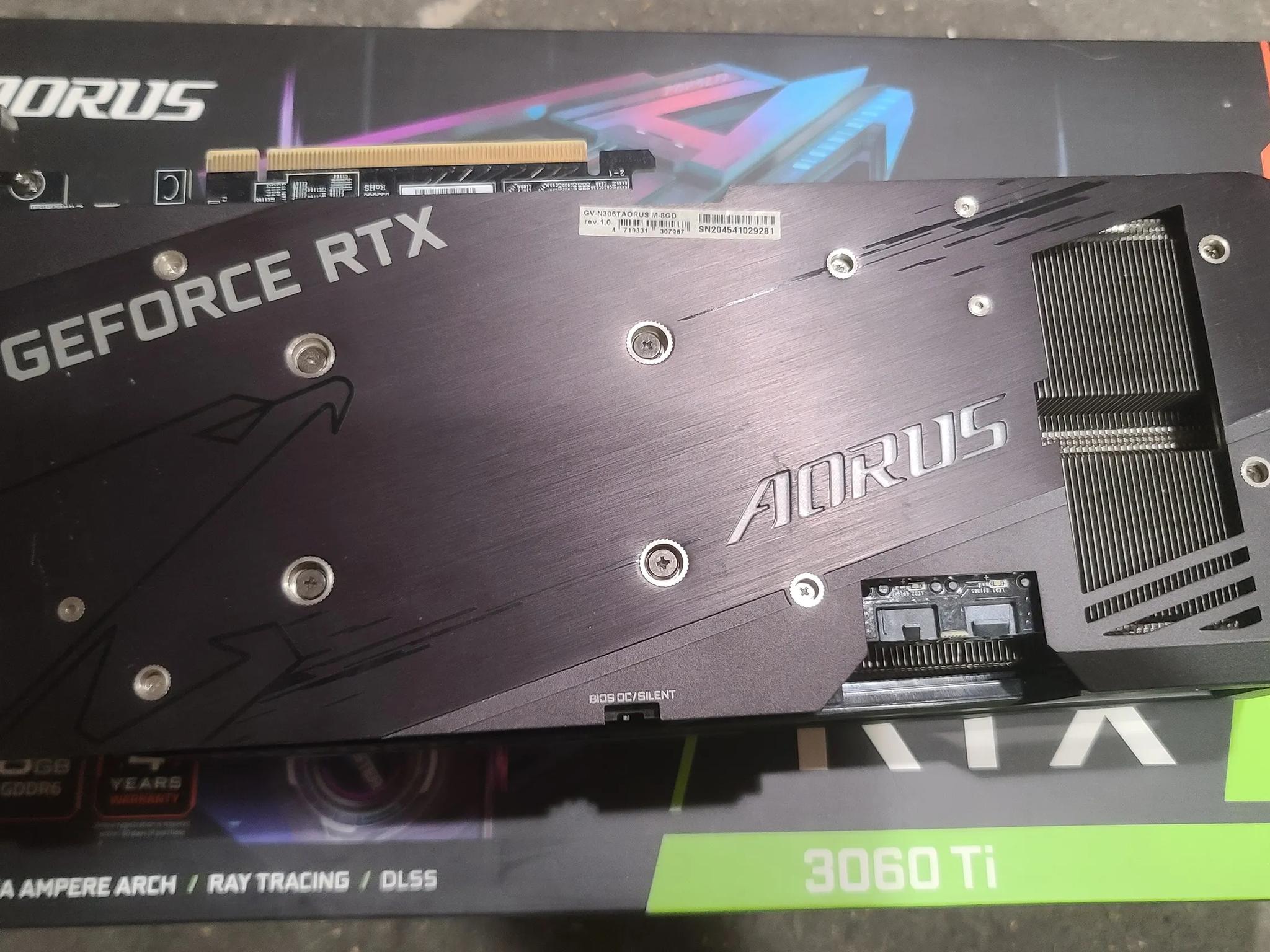 Gigabyte AORUS Master RTX 3060ti 8GB GDDR6X Graphics Card w/LCD Screen