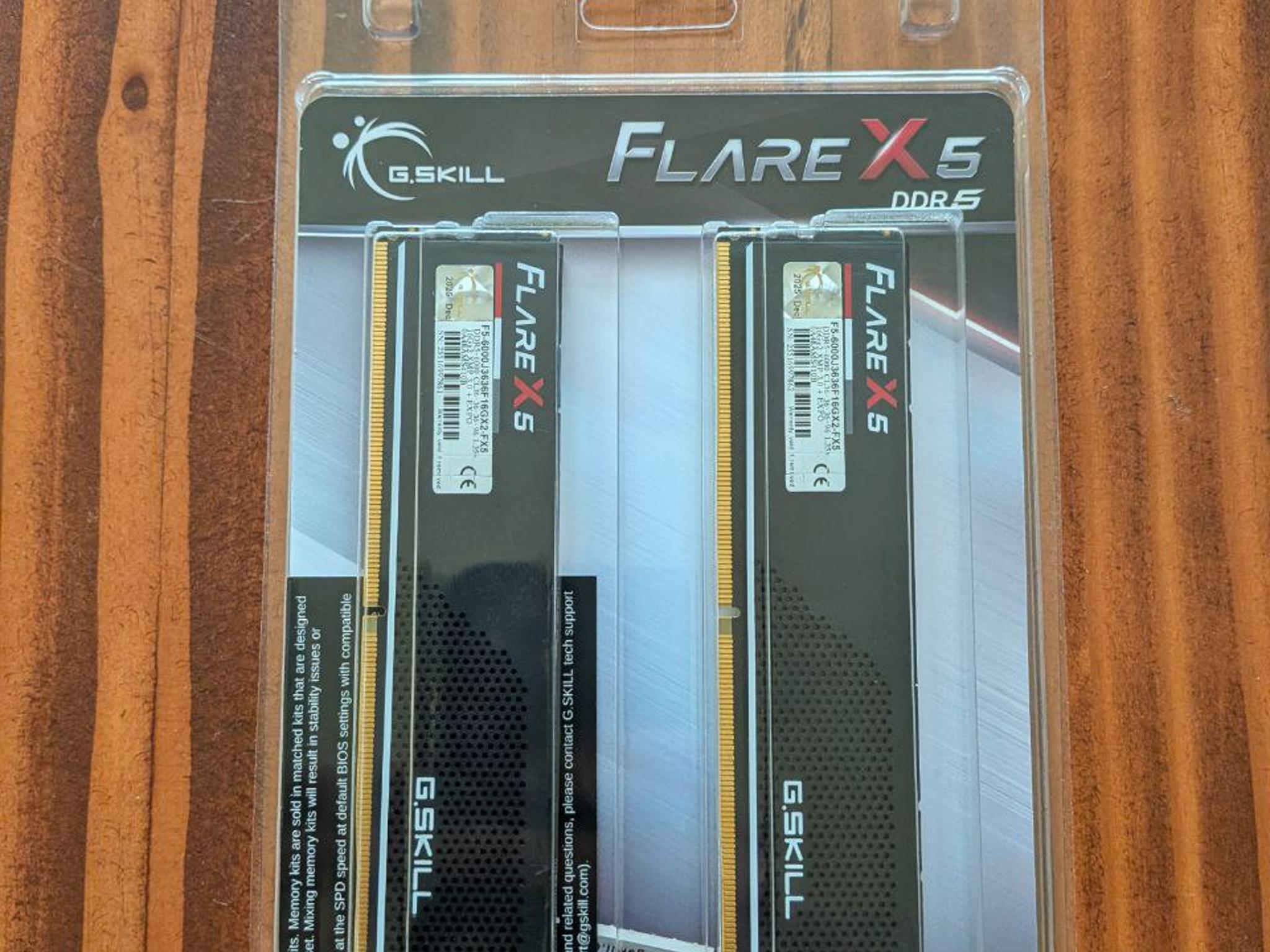 G.SKILL Flare X5 32GB (2 x 16GB) DDR5 6000MHz CL36
