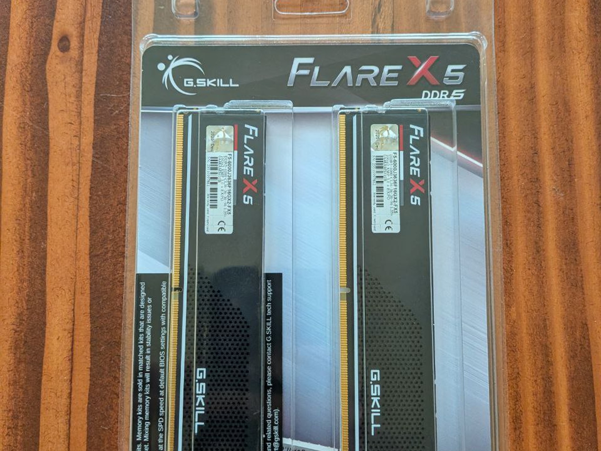 G.SKILL Flare X5 32GB (2 x 16GB) DDR5 6000MHz CL36