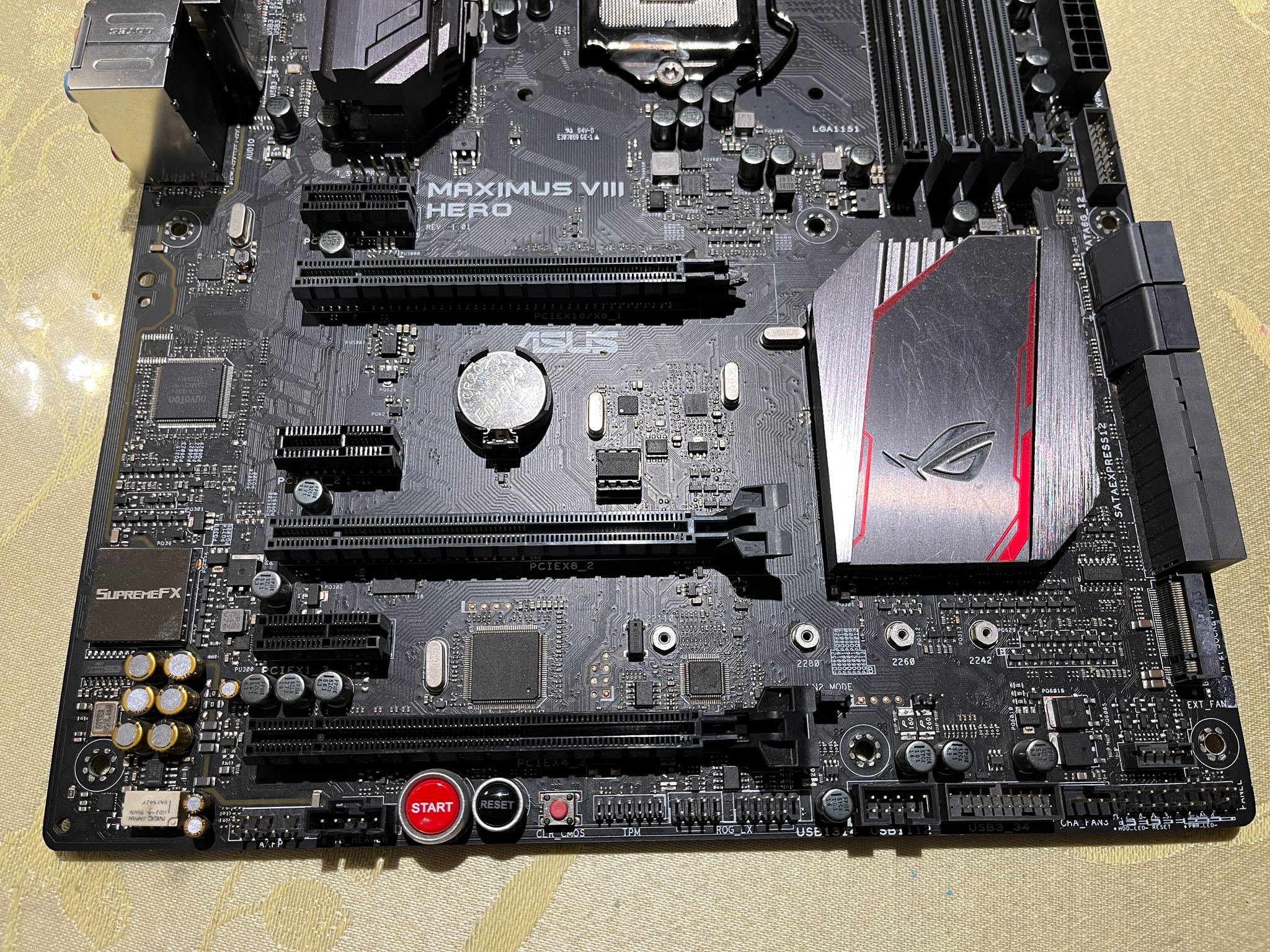 ASUS MAXIMUS VIII HERO LGA 1151 Motherboard – Parts / Not Working – Bent Pins