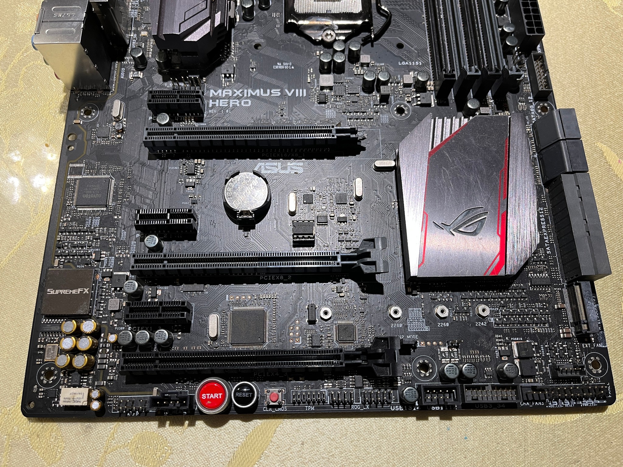 ASUS MAXIMUS VIII HERO LGA 1151 Motherboard – Parts / Not Working – Bent Pins
