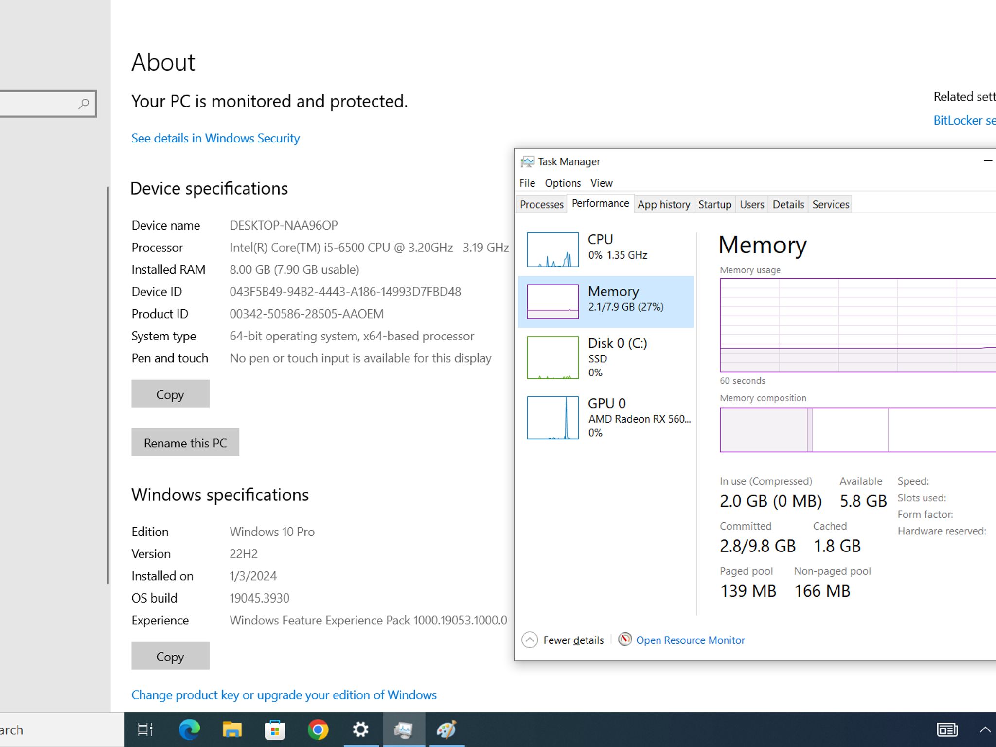GamerSxin Custom 5600 XT i5-6500 8GB 2133mhz 1TB SSD