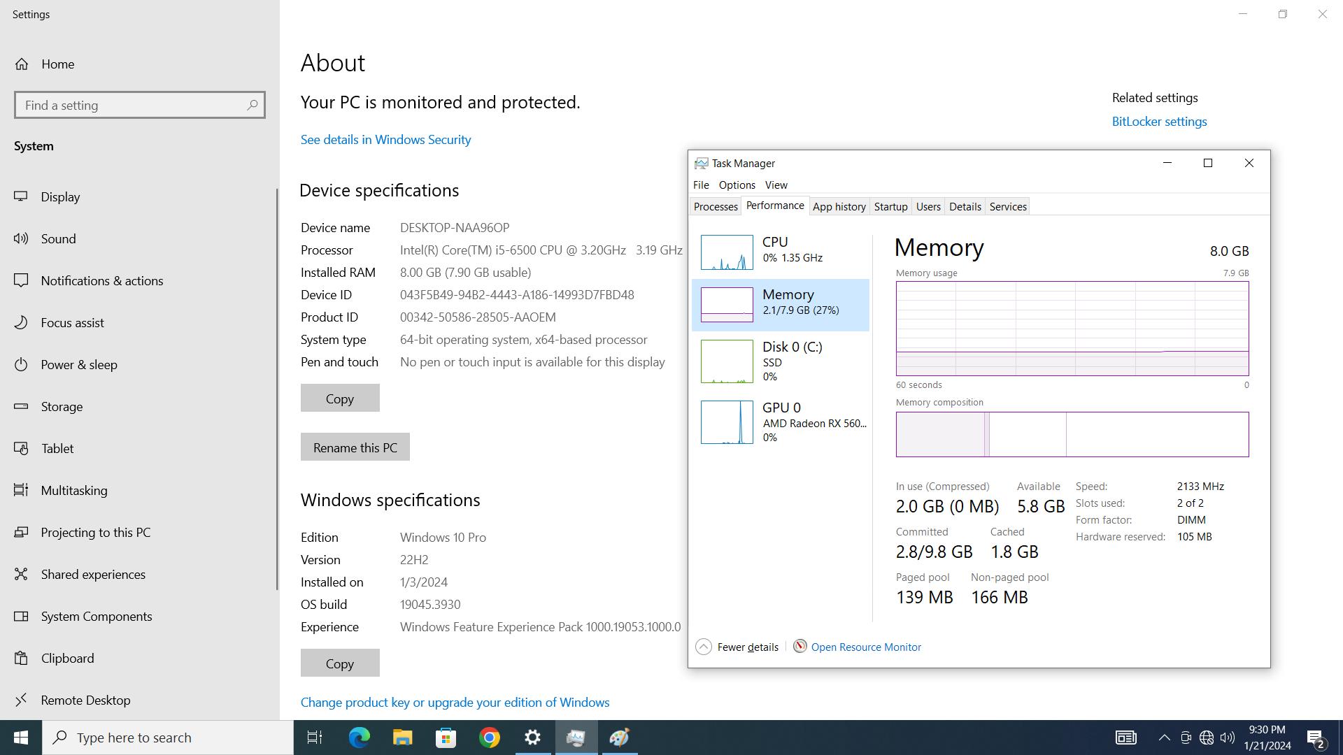 GamerSxin Custom 5600 XT i5-6500 8GB 2133mhz 1TB SSD