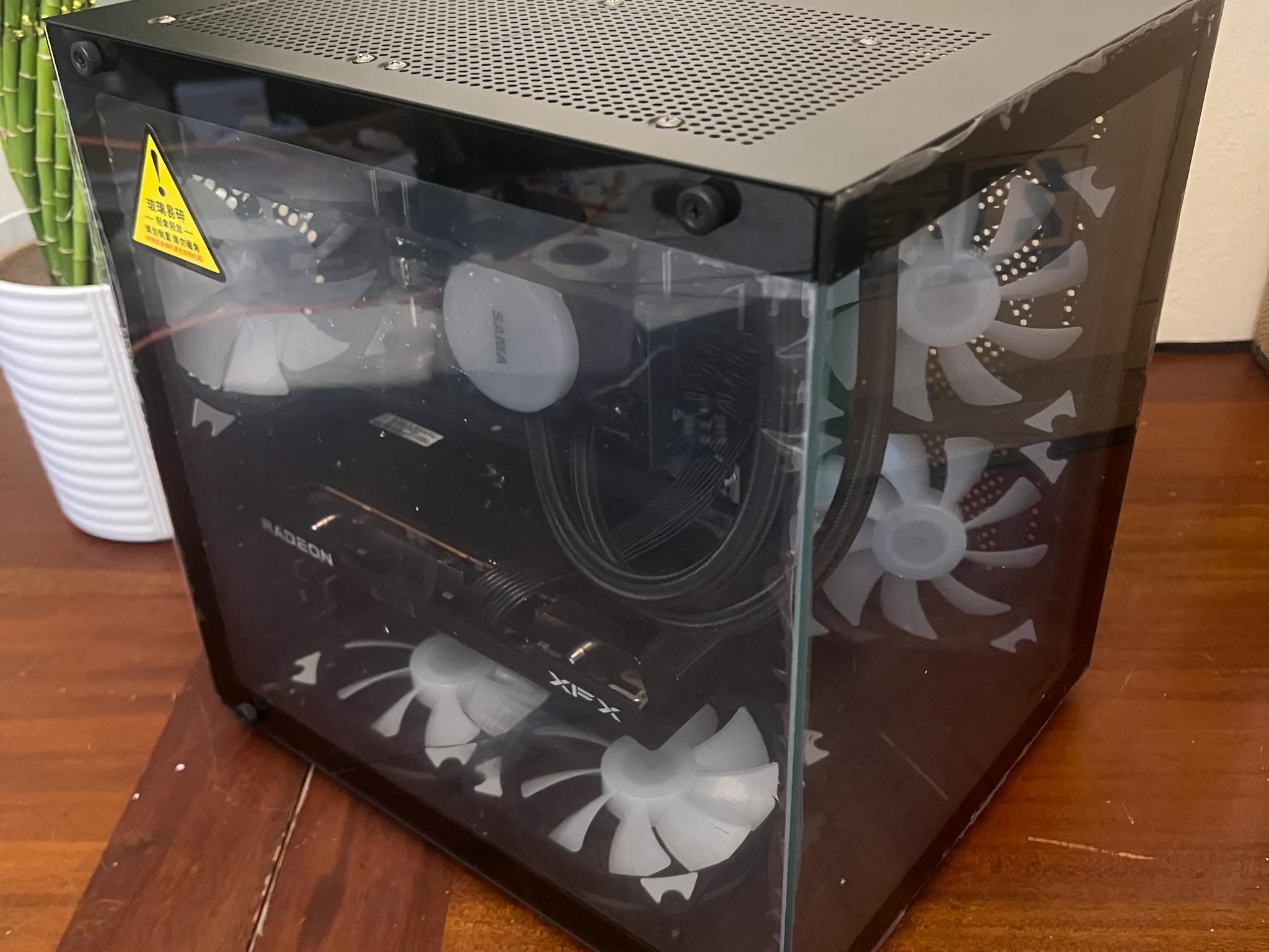 Water Cooled Intel 10 Core White Gaming PC RX 6600 8GB 1tb SSD 16GB RAM WIFi WINDOWS 11 Pro