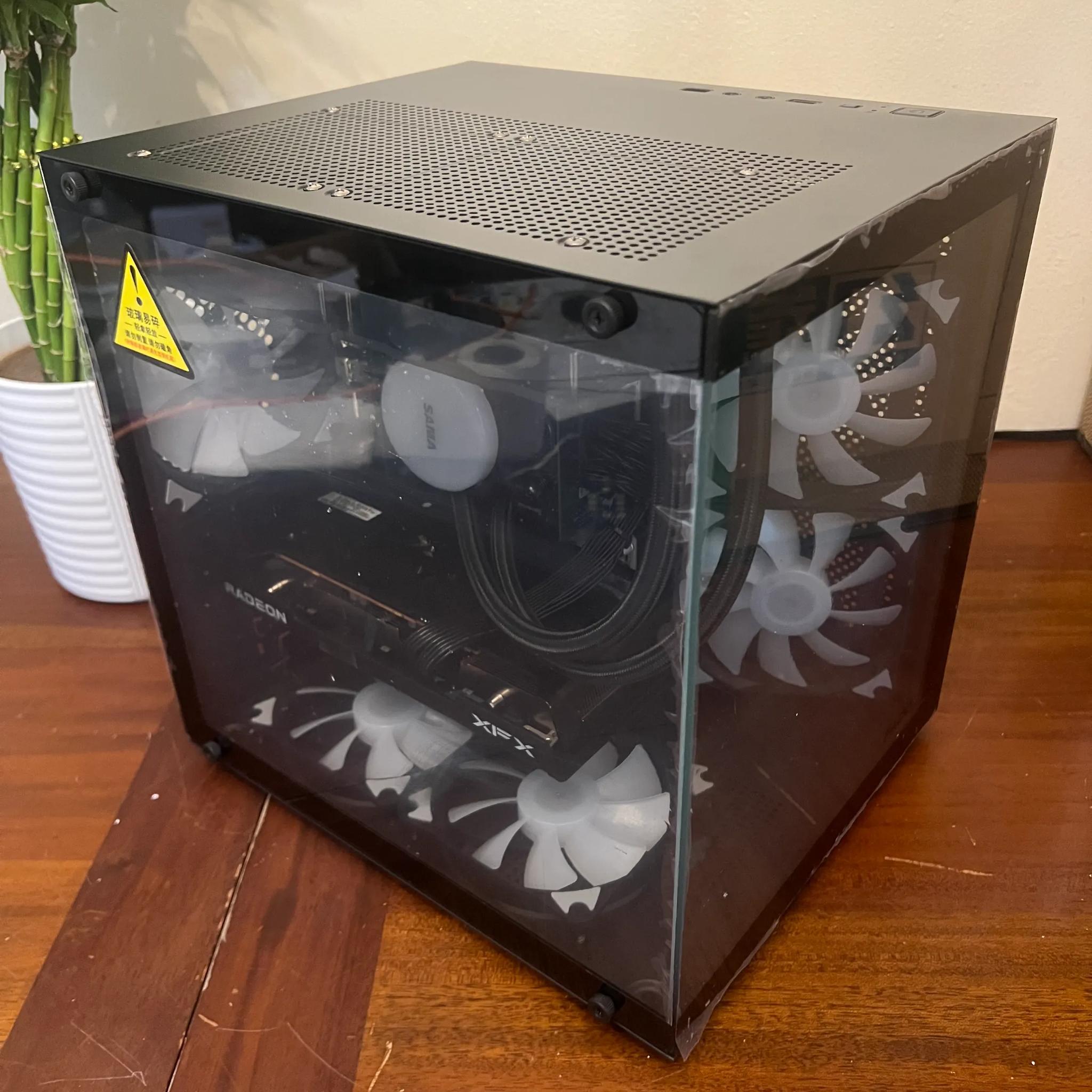 Water Cooled Intel 10 Core White Gaming PC RX 6600 8GB 1tb SSD 16GB RAM WIFi WINDOWS 11 Pro