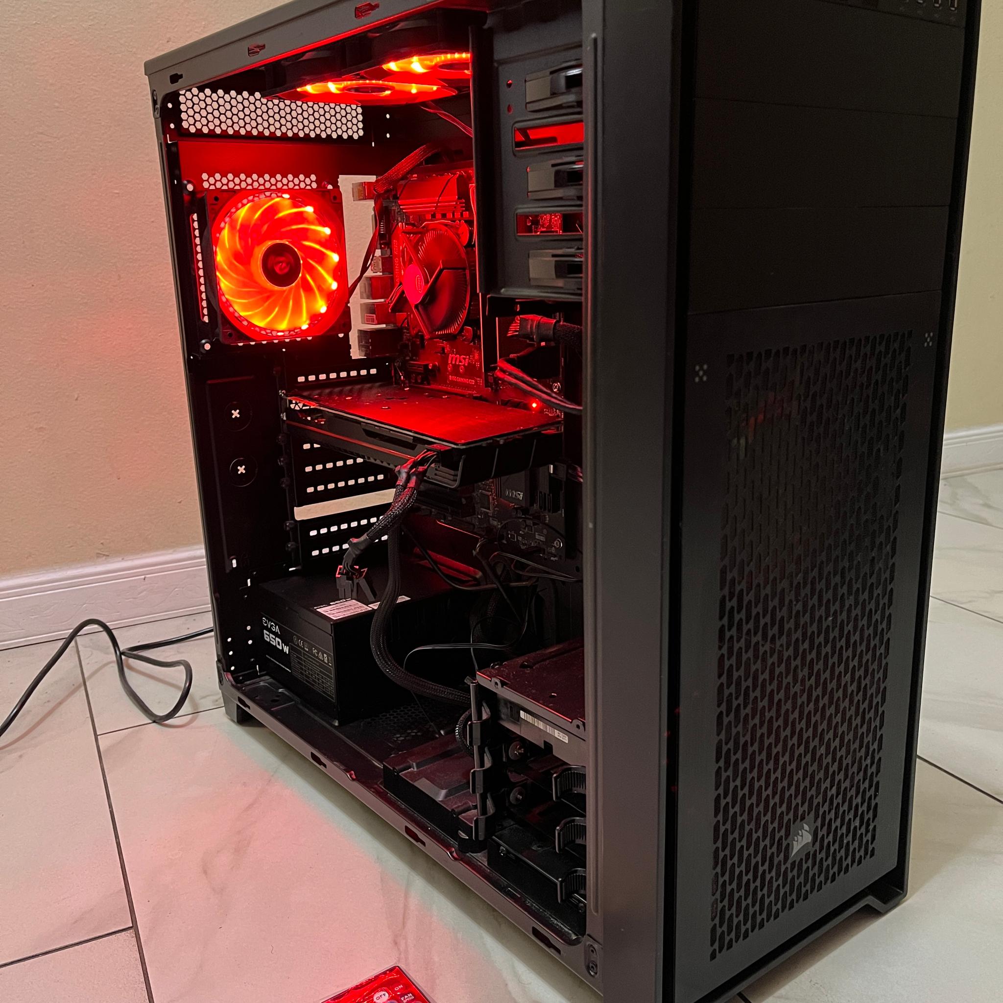 🟠🔥NVIDIA GTX 1080, Intel i5-6500, 12GB RAM, 1.2TB Storage, High Performance Gaming PC w/ Remote 🖥️🔵