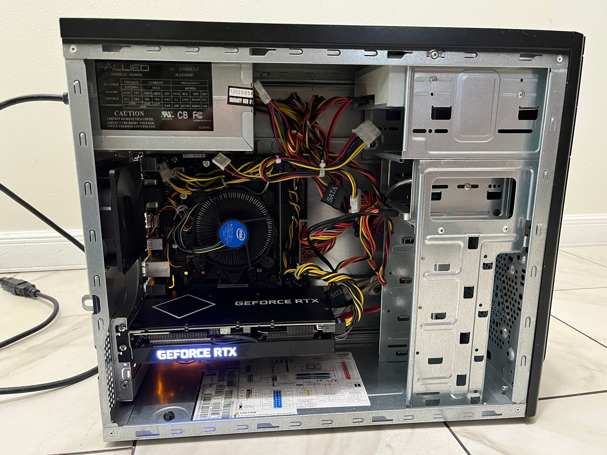 NVIDIA RTX 3060 Ti, Intel Core i5-9400, 16GB RAM, 500GB SSD - Sleeper Gaming PC w/ Wi-Fi & BT