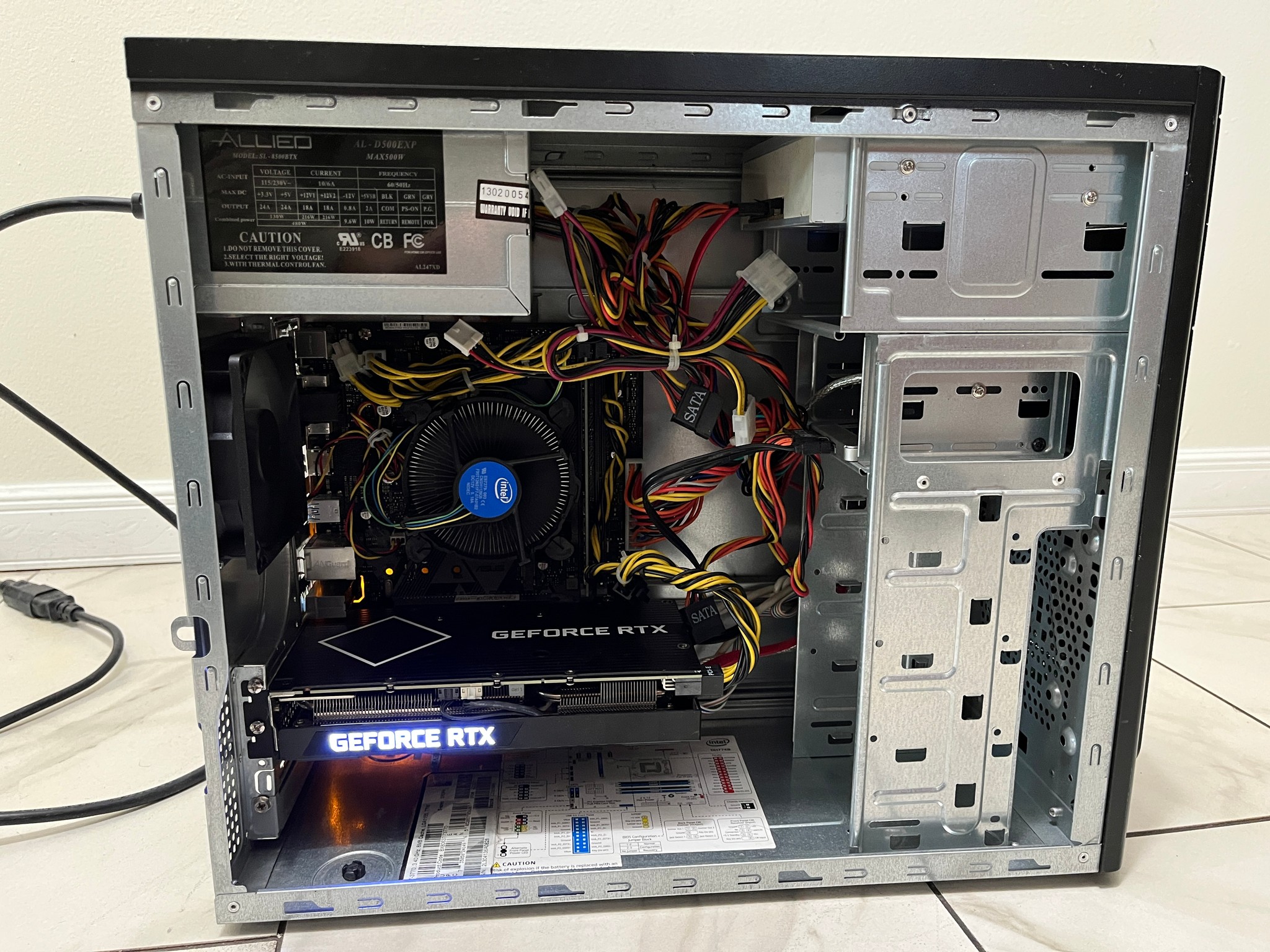 NVIDIA RTX 3060 Ti, Intel Core i5-9400, 16GB RAM, 500GB SSD - Sleeper Gaming PC w/ Wi-Fi & BT