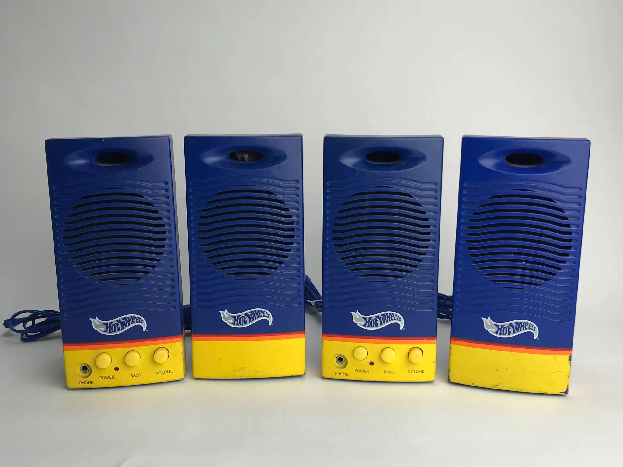2 pairs! Vintage Hot Wheels Speakers | Patriot Computers EHC333P |