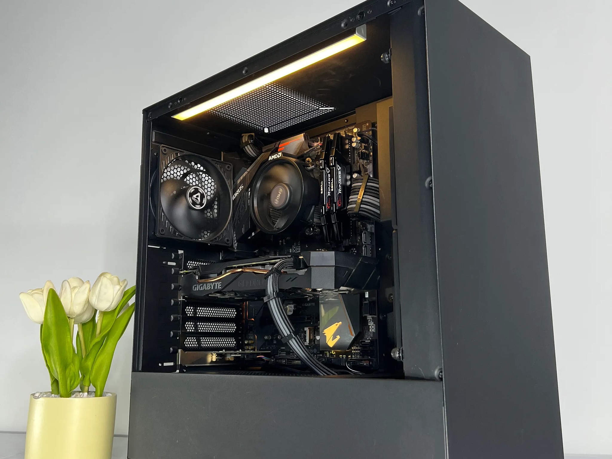 🖤Ryzen 5 2600 | GTX 1660ti 6GB ⬛| 16GB Ram | 1TB NVME SSD 🖤Custom Black PC ⬛