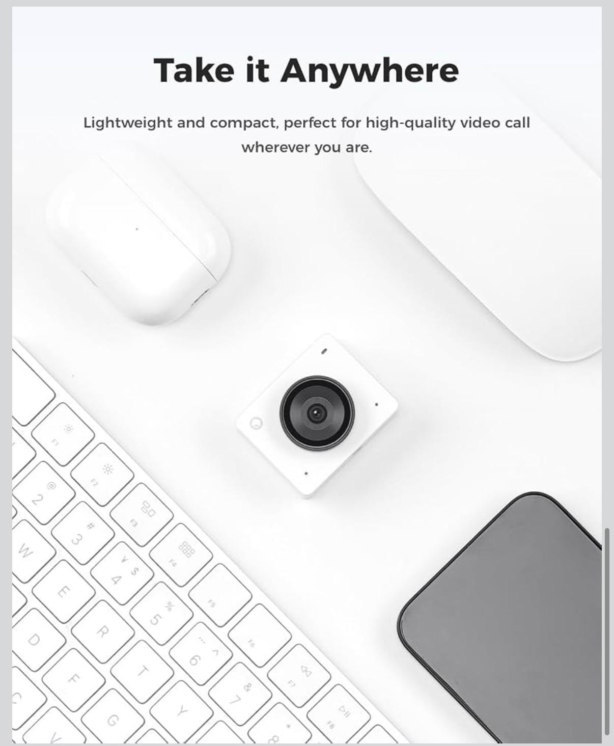 OBSBOT Meet 2-4K Webcam for PC with 1/2" Sensor