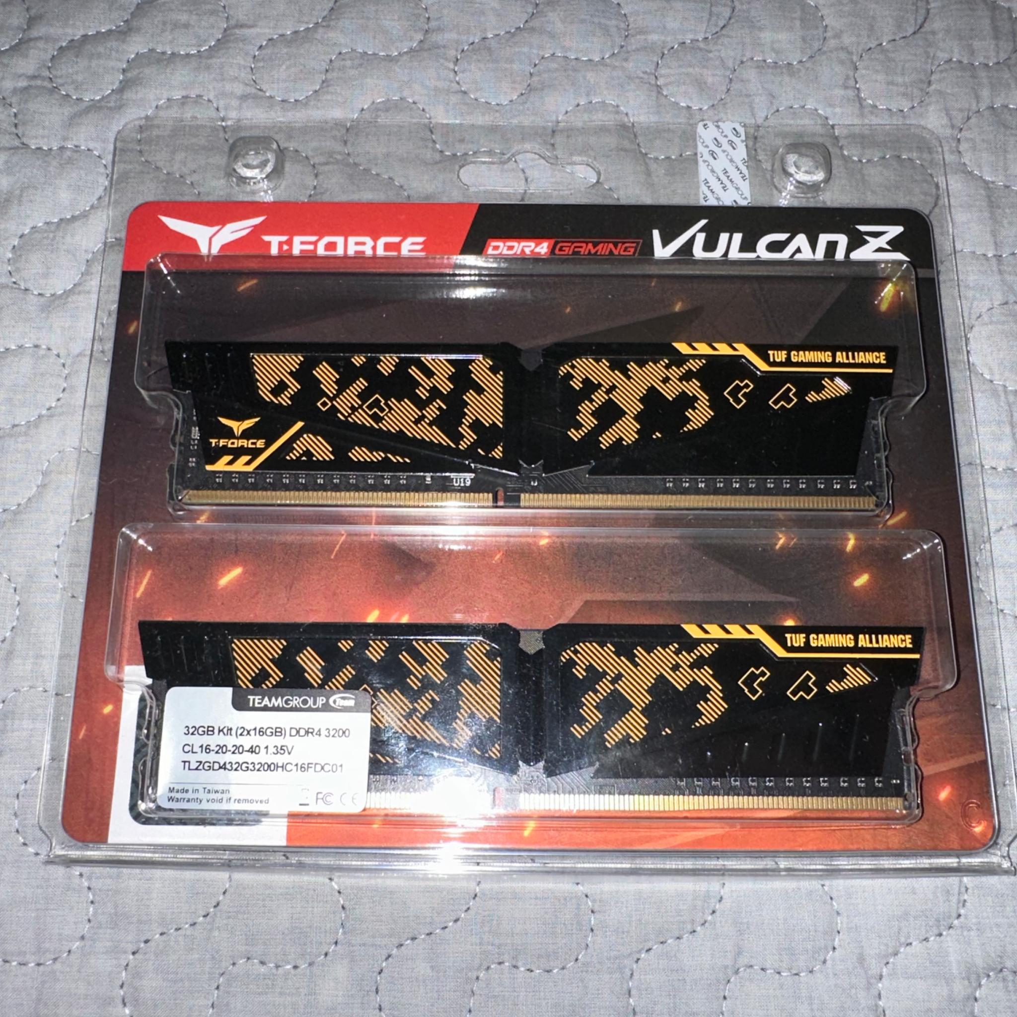 TEAMGROUP T-Force Vulcan TUF Gaming Alliance 32GB DDR4-3200 CL16 RAM