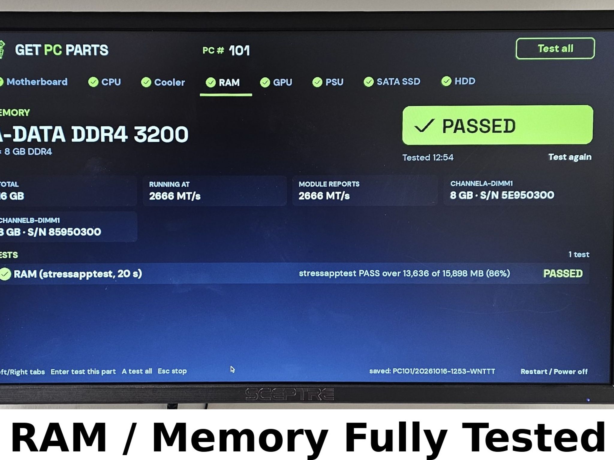 16GB DDR4 (2x8GB) CL16 3200MT/s ADATA XPG Gammix D10