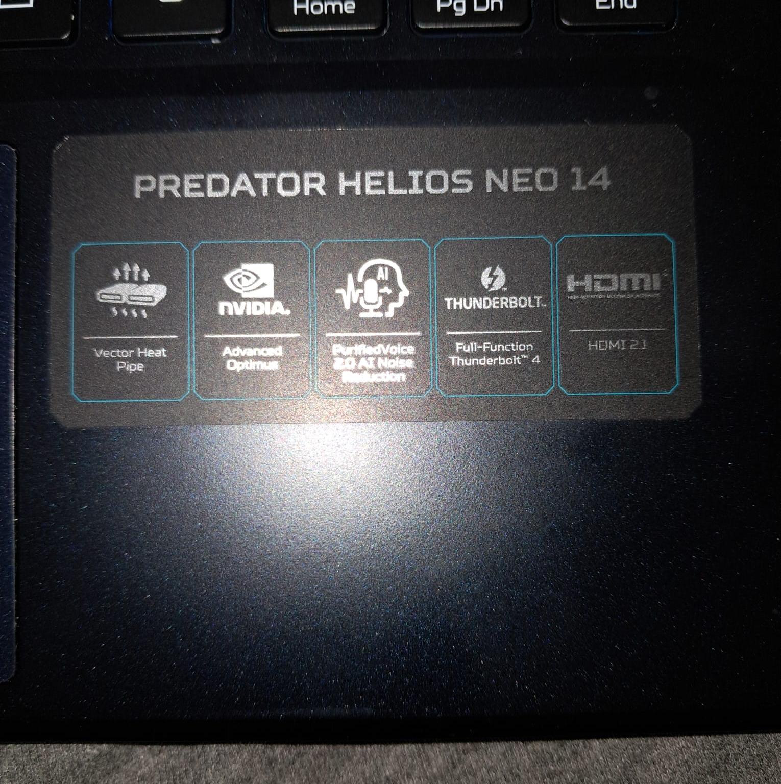 Acer Predator Neo 14 Rtx 4070 8GB Intel Ultra 7 155H 1TB 16GB Ram