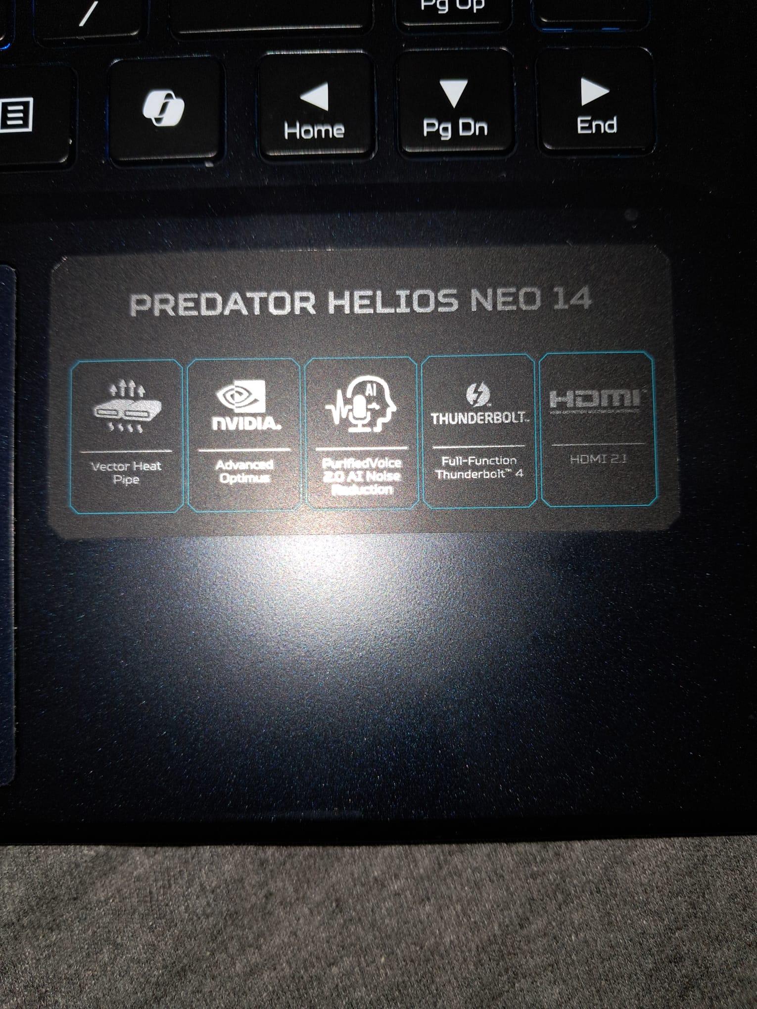 Acer Predator Neo 14 Rtx 4070 8GB Intel Ultra 7 155H 1TB 16GB Ram