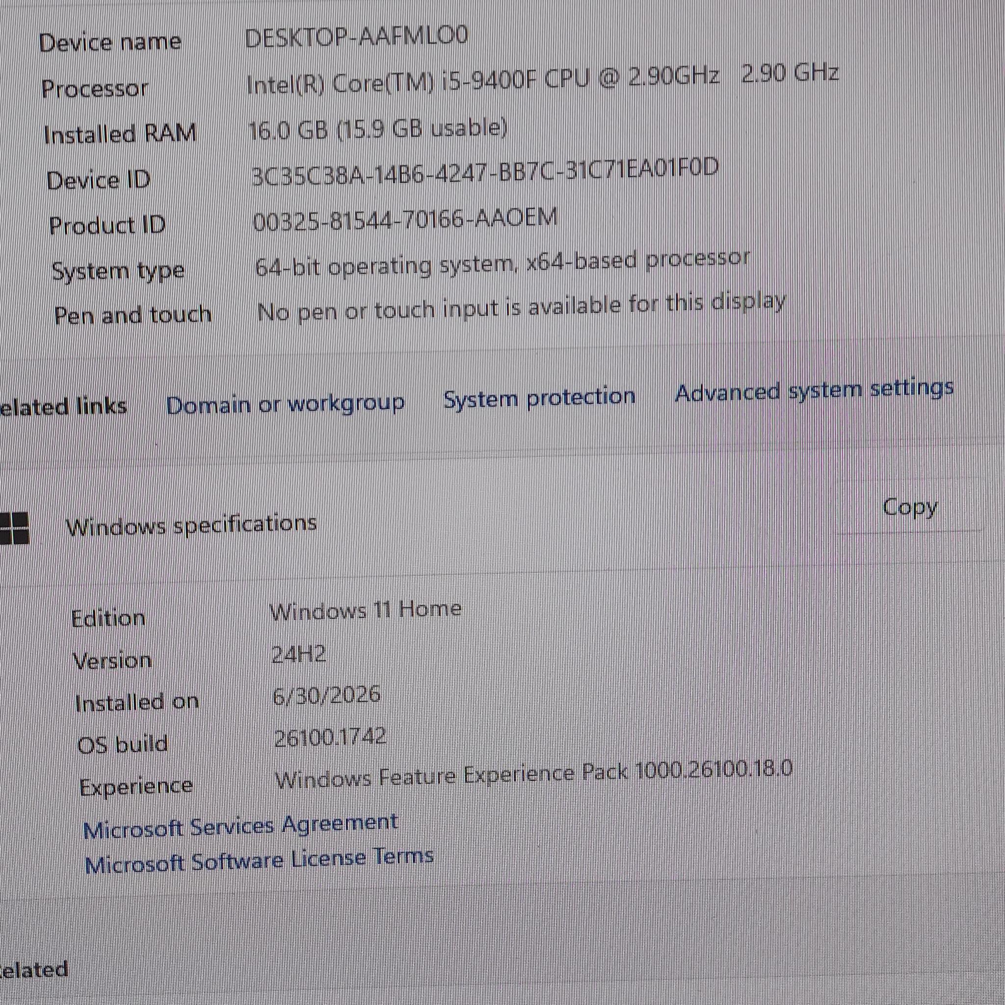HP Omen Desktop, i5-9400F, 16GB DDR4, GTX 1060 3GB, 128GB m.2 SATA SSD, 750GB HDD, Win 11, Wifi, BT