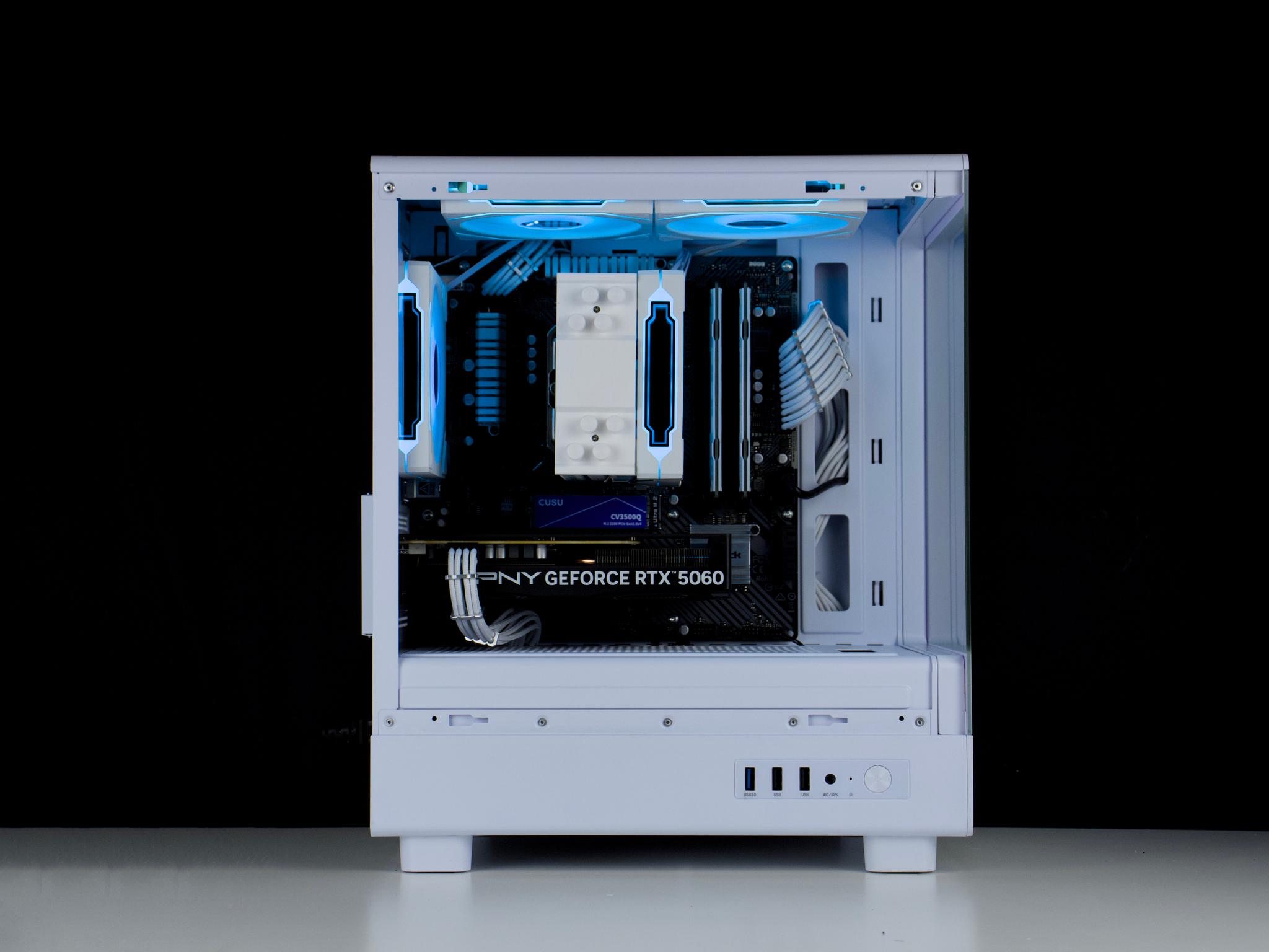 🧊❄️🧊 White Gaming PC – RTX 5060, Ryzen 5 5500, 16GB RAM, 1TB SSD - WiFi 🧊❄️🧊