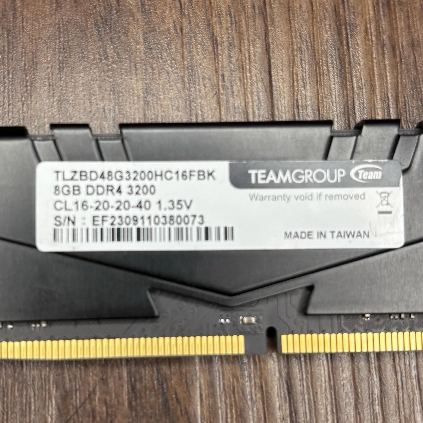 TeamGroup T-Force Vulcan Z 8GB (1x8GB) RAM DDR4 3200MHz TLZGD48G3200HC16FBK