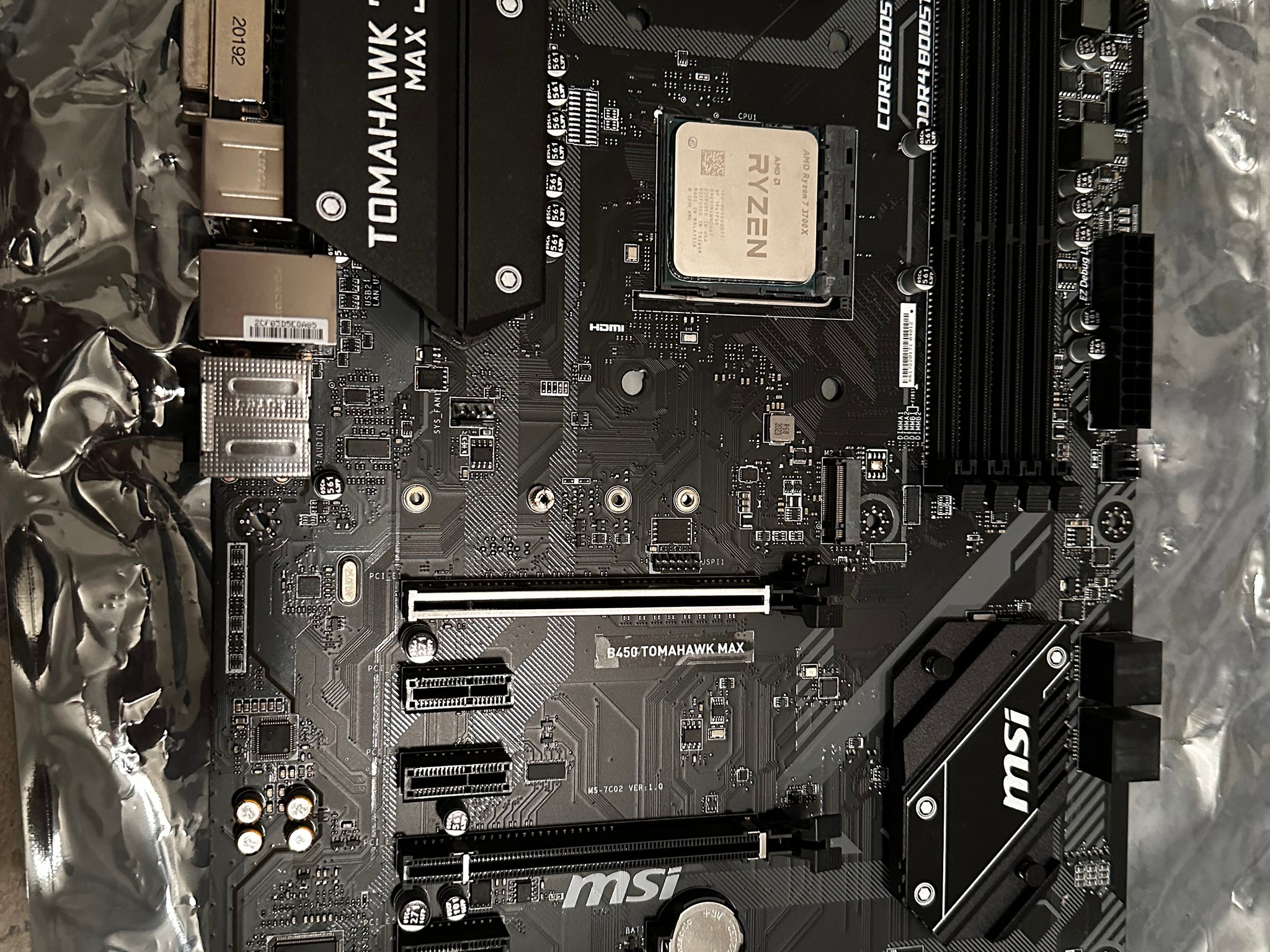 Ryzen 7 3700x with MSI B450 Tomahawk Max motherboard