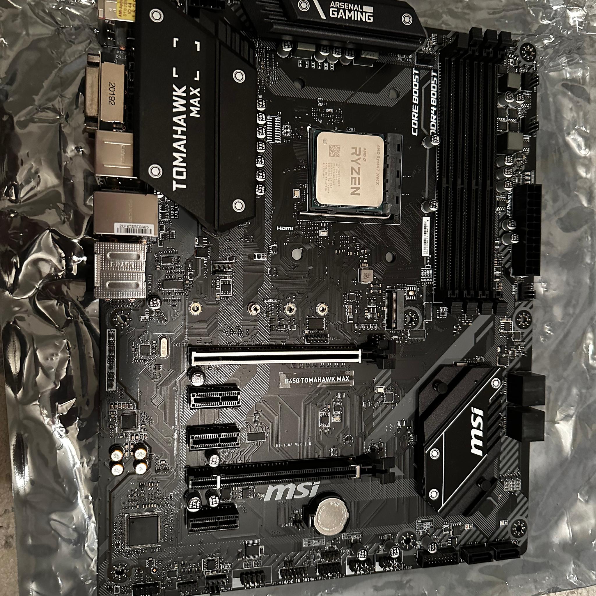 Ryzen 7 3700x with MSI B450 Tomahawk Max motherboard